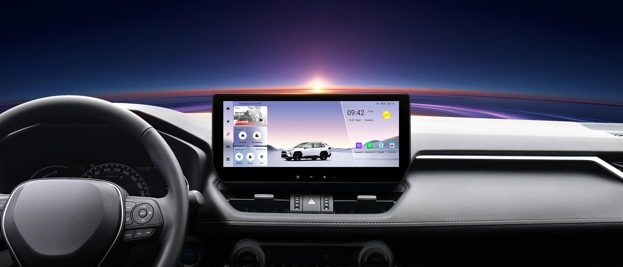 Upgrade your Toyota RAV4 with a Youducar Android head unit featuring Wireless CarPlay & Android Auto - Plug-and-play touchscreen replacement.