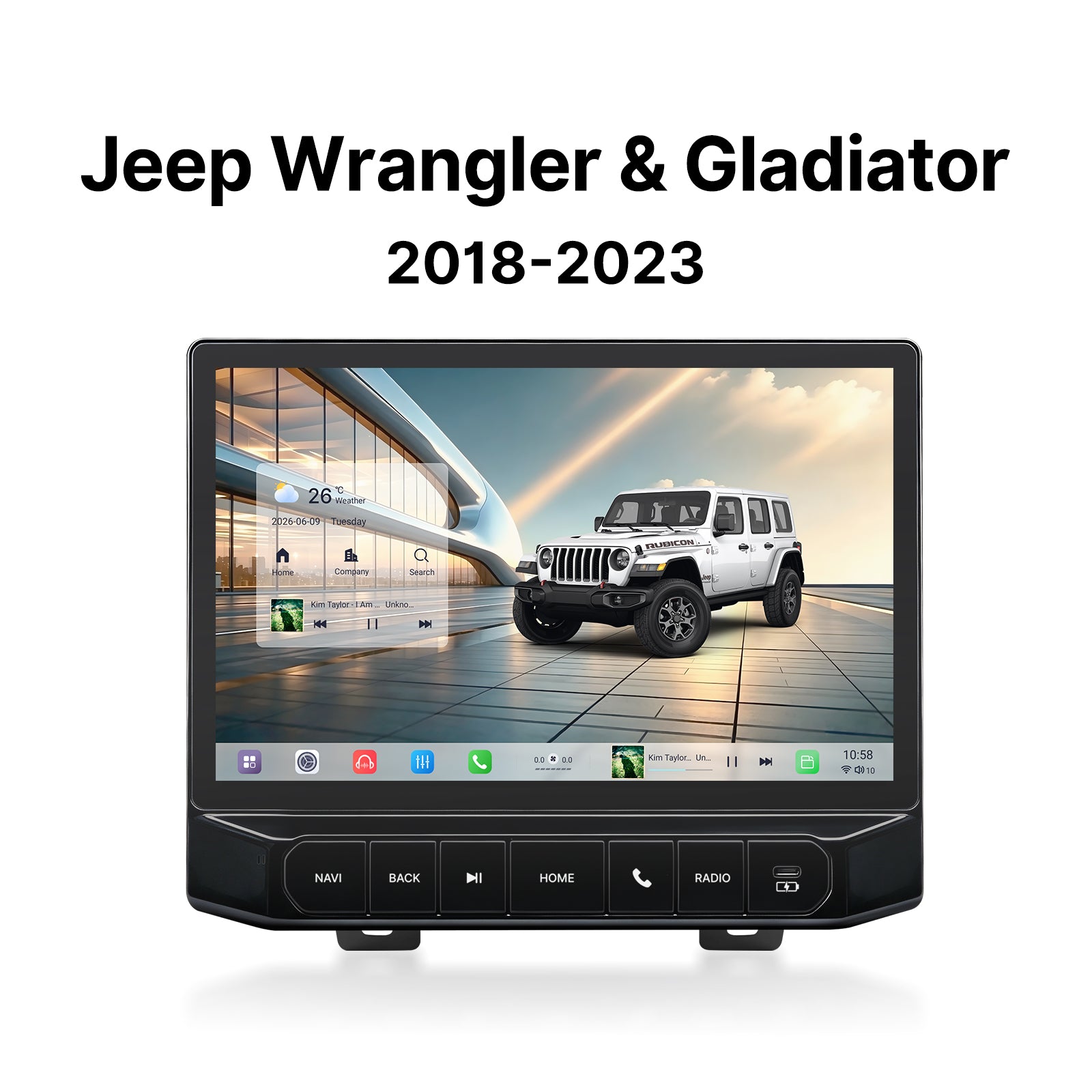 Youducar 11.5" Android Head Unit for Jeep Wrangler 2018-2023 | Wireless CarPlay & Android Auto