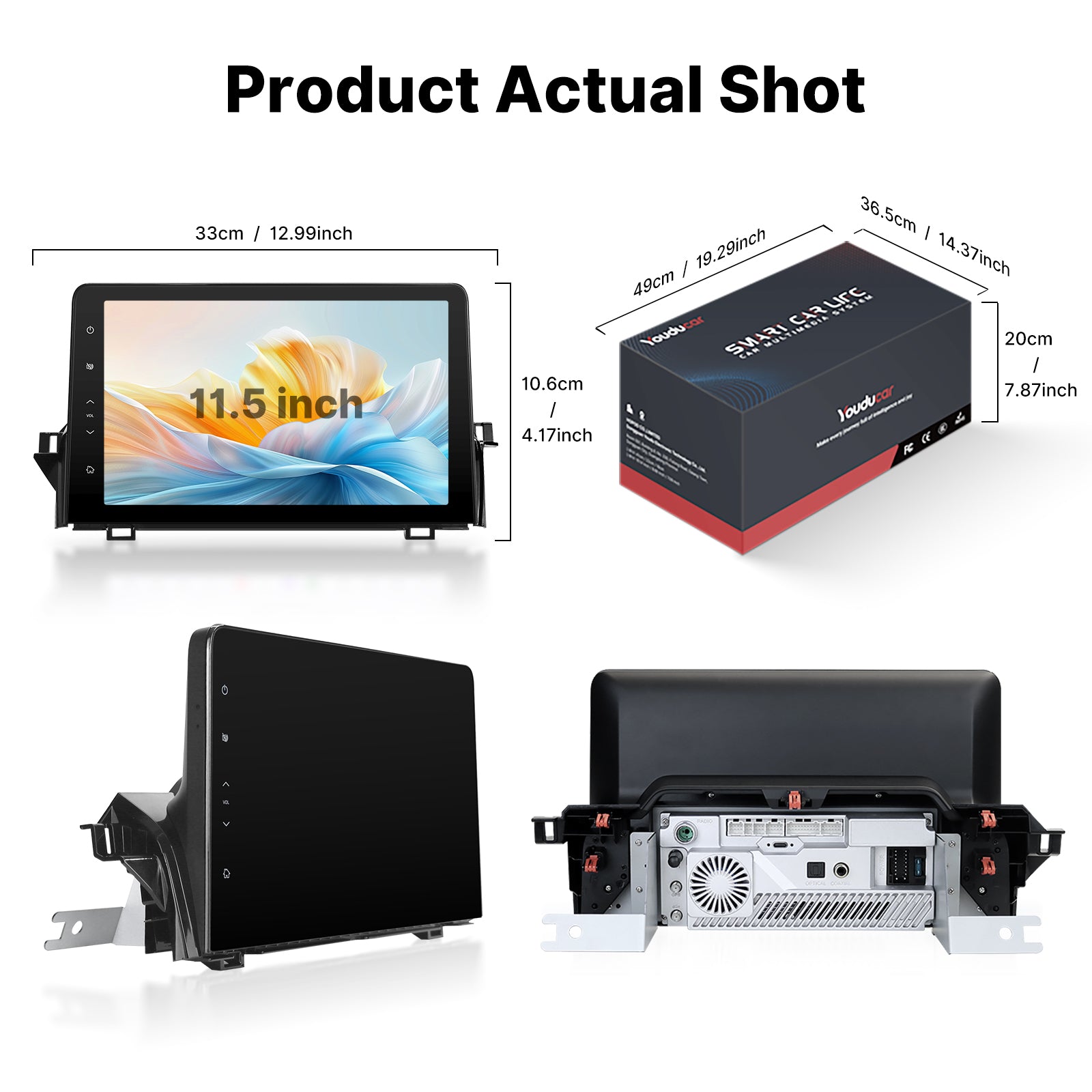 Youducar 11.5-Inch Android Head Unit for Toyota Camry 2021-2023 | Large Touchscreen Upgrade with Wireless CarPlay & Android Auto