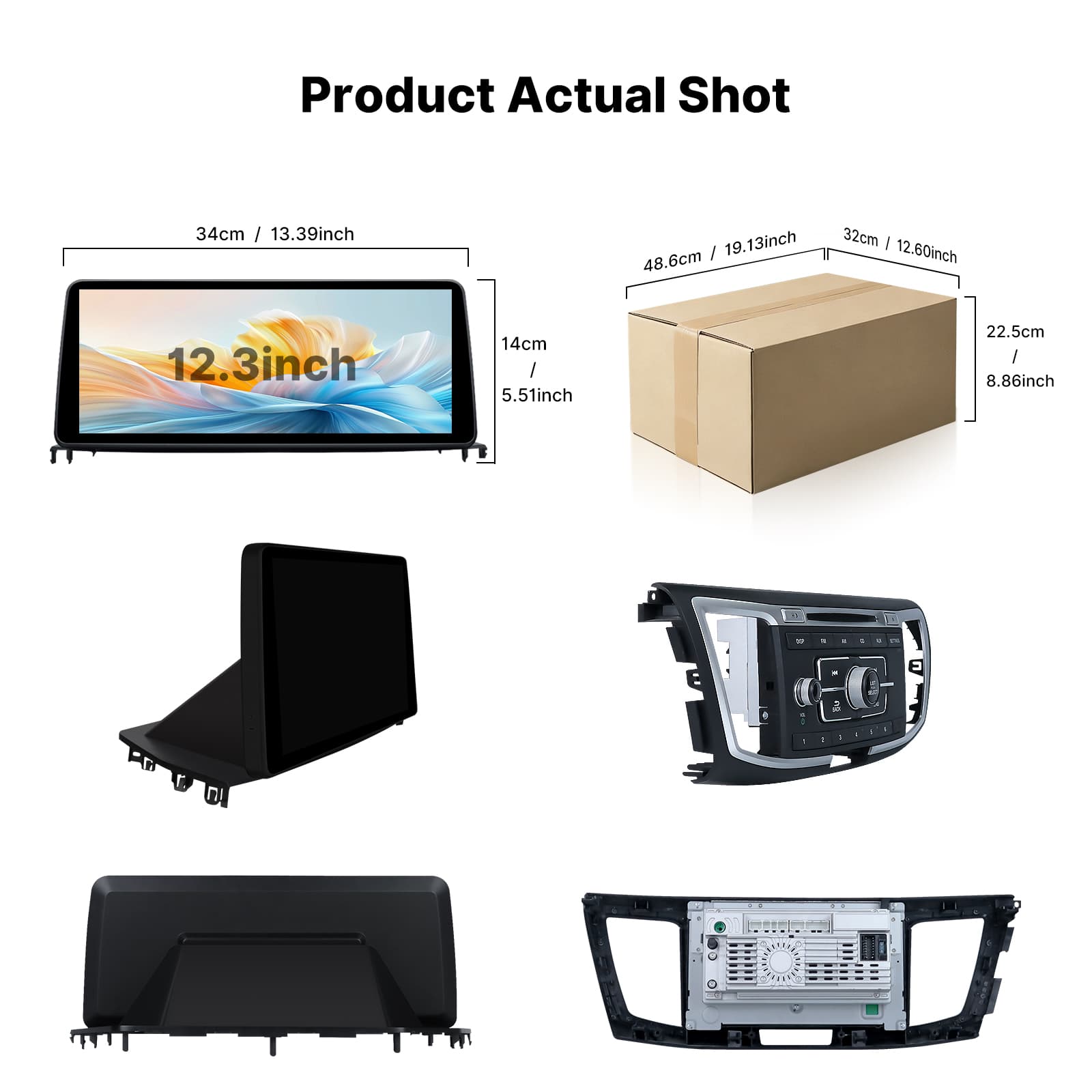 Youducar 12.3-inch Android Head Unit for 9th Gen Honda Accord 2013-2017, Wireless Apple CarPlay, Android Auto