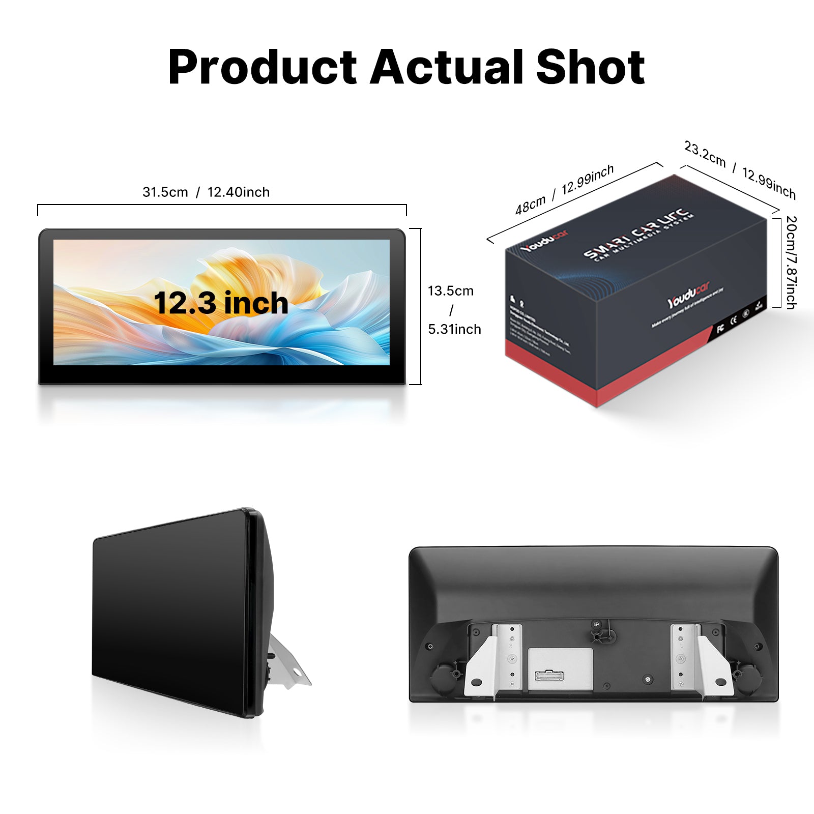 Youducar 12.3-Inch Android Head Unit for Honda Accord 2018-2022 | Large Touchscreen with Wireless CarPlay & Android Auto