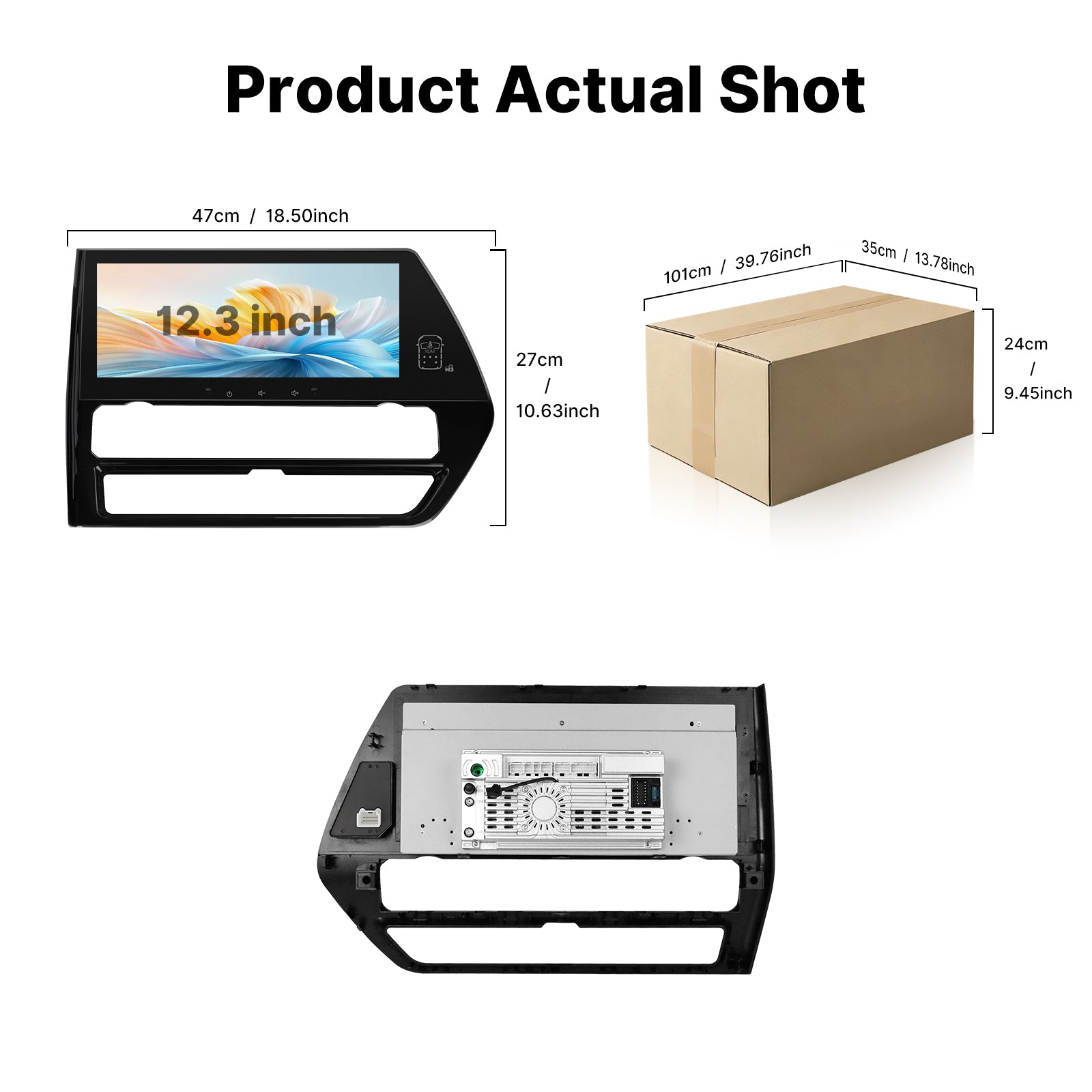 12.3" Smart Car Screen With Face Frame | Toyota Highlander 2021-2026