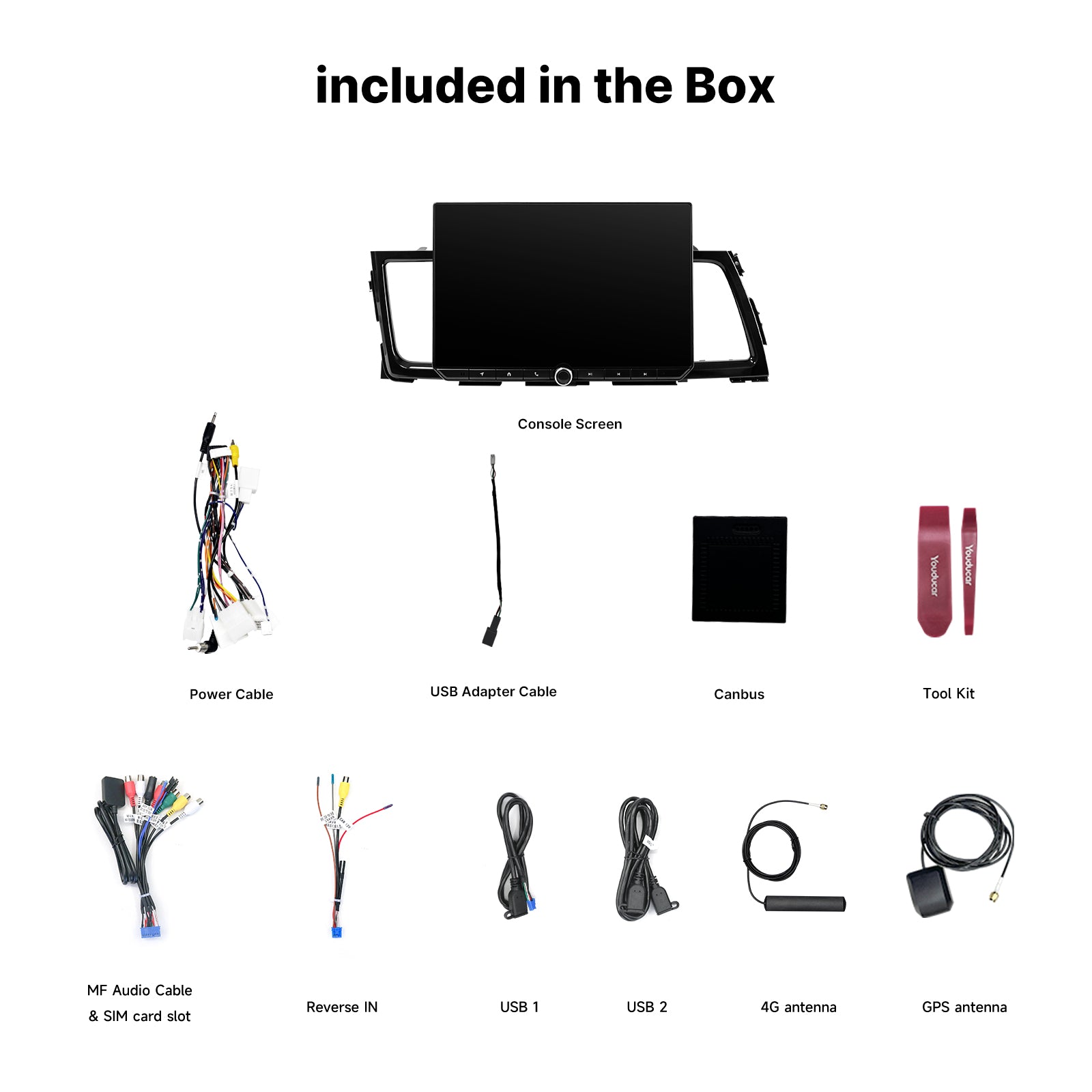 Youducar 13 Inch Android Car Stereo For Toyota Highlander 2014‑2021, Plug and Play Car Radio GPS Navigation Head Unit