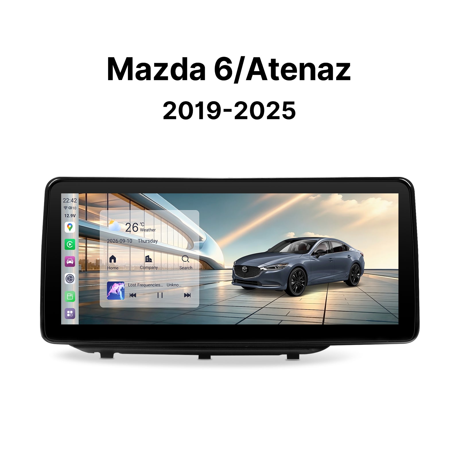 Youducar 10.25" Android GPS Car Radio Dashboard Navigation Mazda 6 2019-2025 Touchscreen Wireless CarPlay