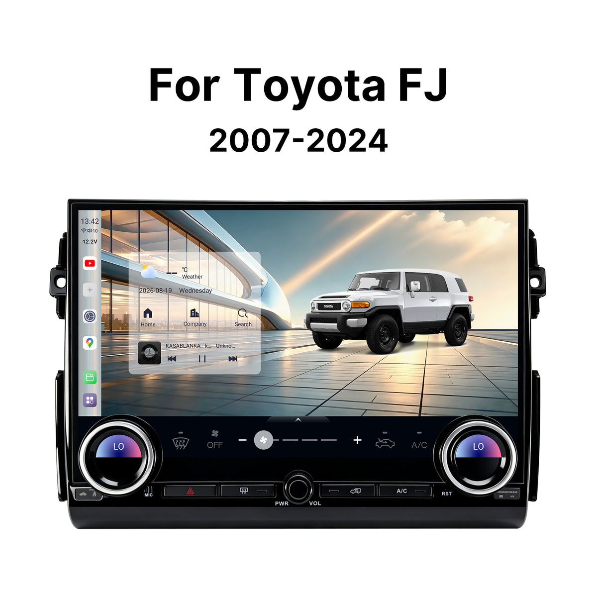 Youducar 14.6 Inch Android Car Stereo For Toyota FJ Cruiser 2007‑2024, Plug and Play Car Radio GPS Navigation Head Unit