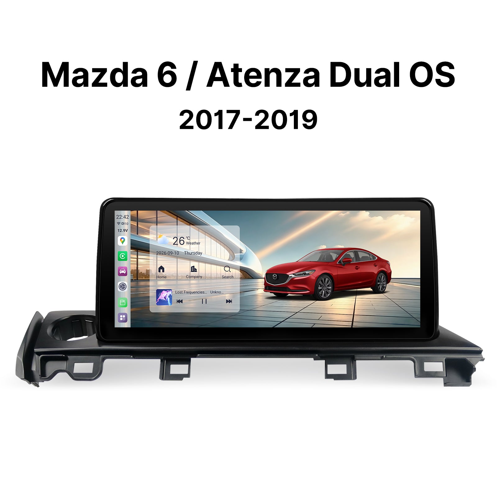 Youducar 10.25" Dual System Android GPS Car Radio Dashboard Navigation Mazda 6 Atenza 2017-2019 Touchscreen Wireless CarPlay