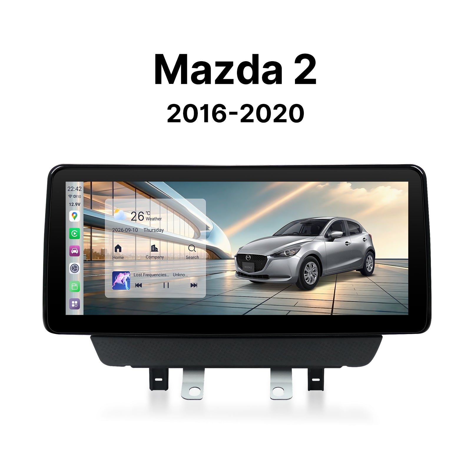 Youducar 10.25" Android GPS Car Radio Dashboard Navigation Mazda 2 2016-2020 Touchscreen Wireless CarPlay