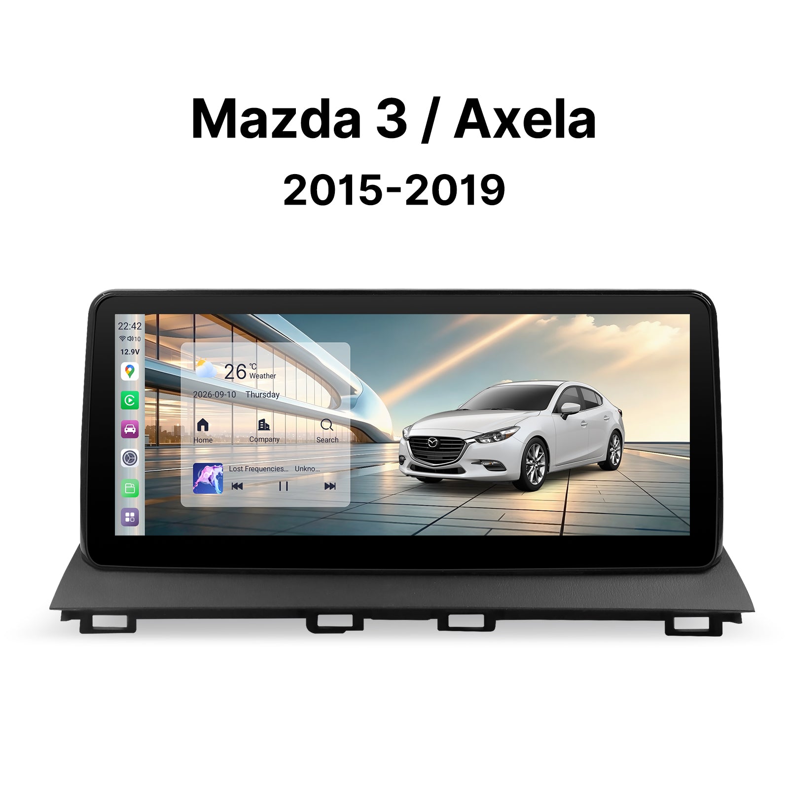 Youducar 10.25" Android GPS Car Radio Dashboard Navigation Mazda 3 Axela 2015-2019 Touchscreen Wireless CarPlay