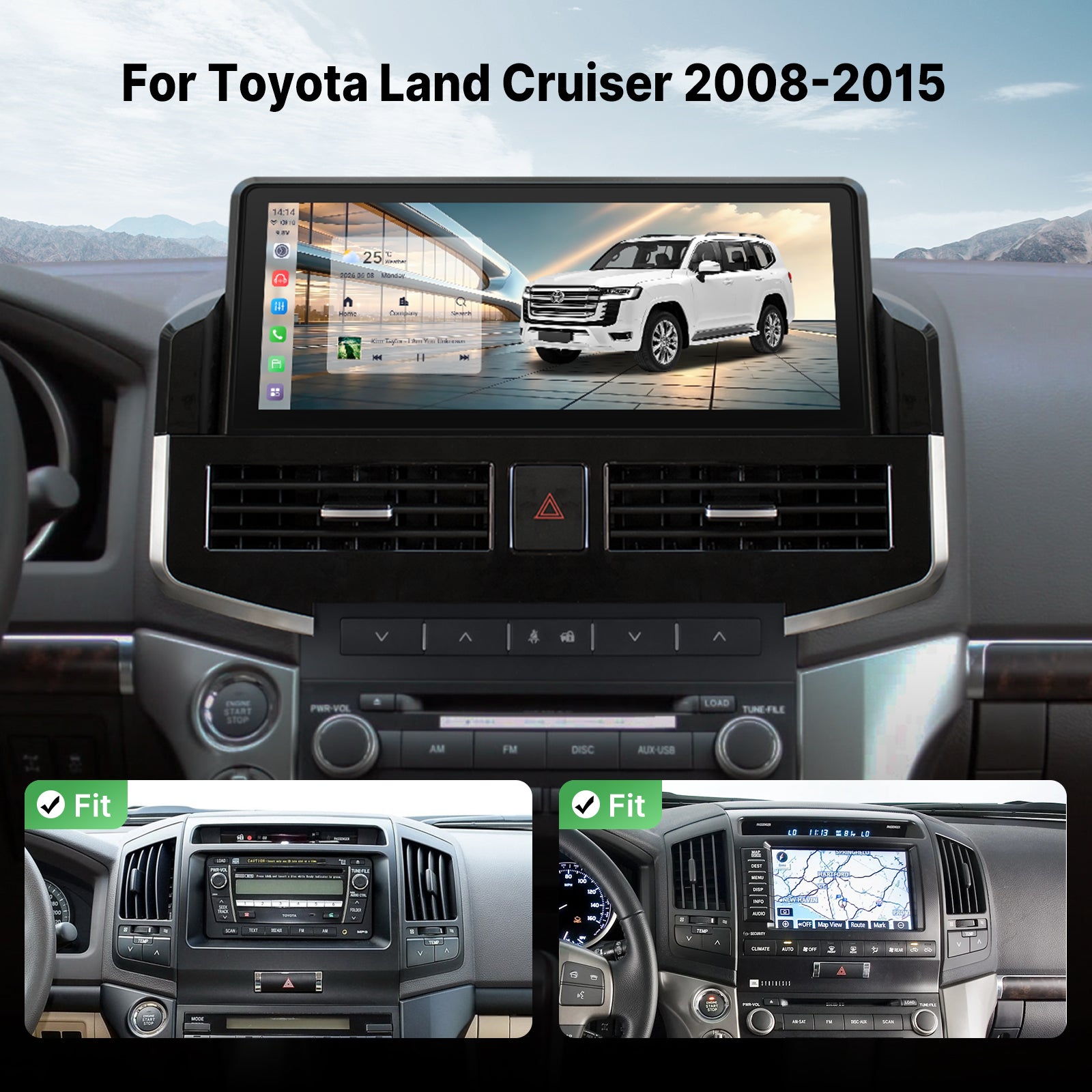 Youducar Android Head Unit for Land Cruiser LC200 2007-2021 | Wireless CarPlay