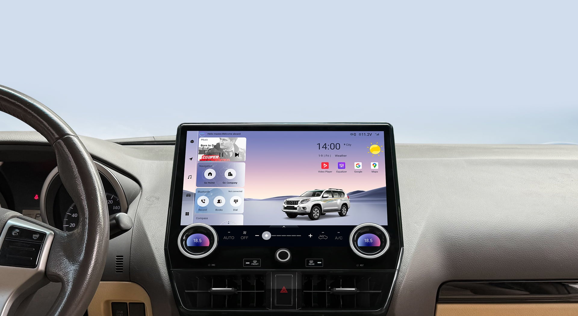 Youducar Android head unit installed in Honda CR-V 2024-2026 with OEM fit and wireless CarPlay