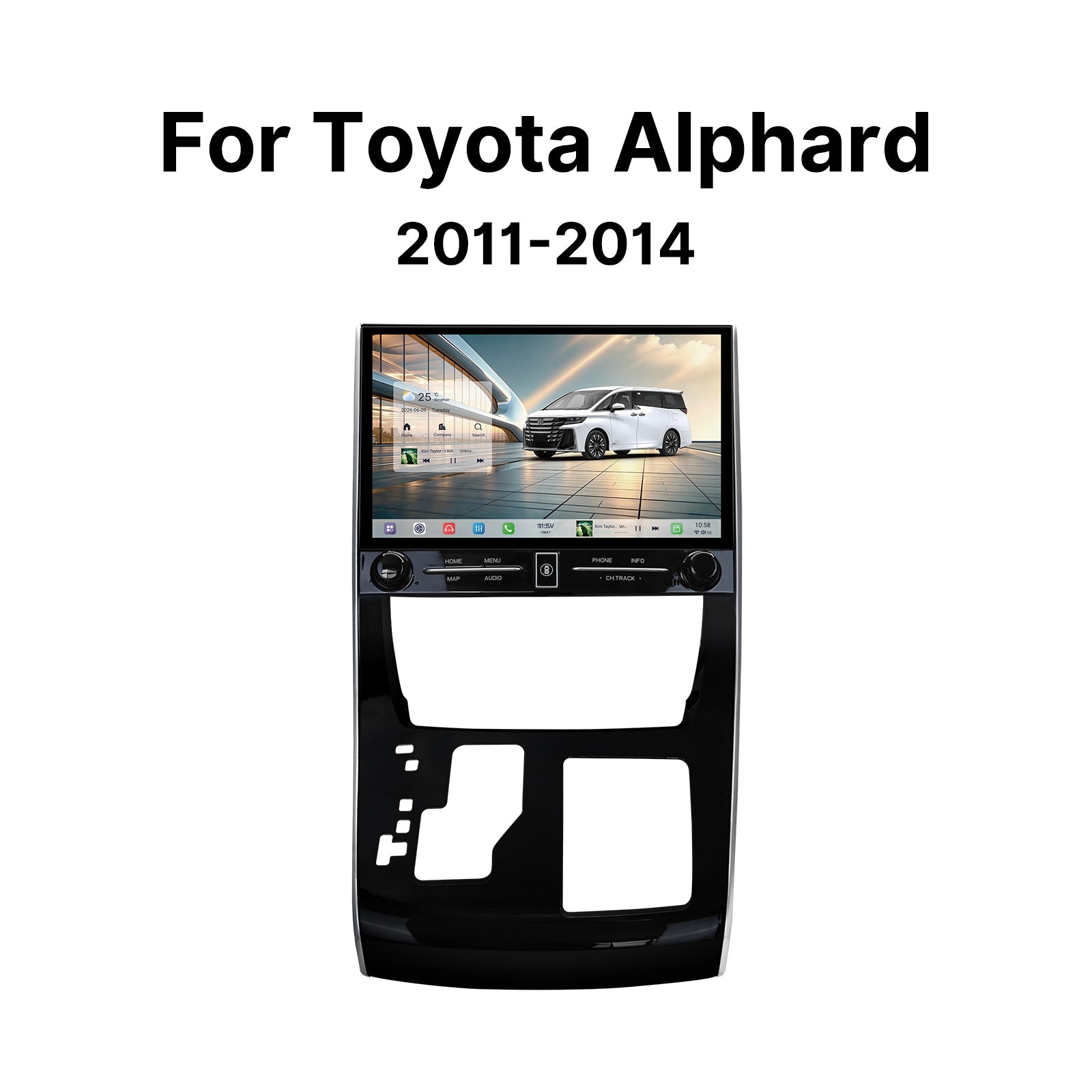 Youducar | 11.5-Inch Android Head Unit Kit for 20-Series to 30-Series Toyota Alphard/Vellfire Conversion (2011-2014 LHD) | with Wireless CarPlay