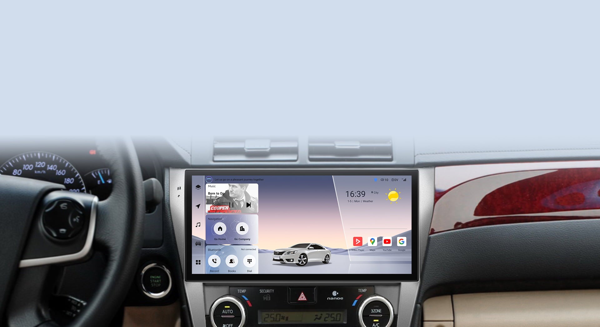 Youducar Android head unit installed in Honda CR-V 2024-2026 with OEM fit and wireless CarPlay