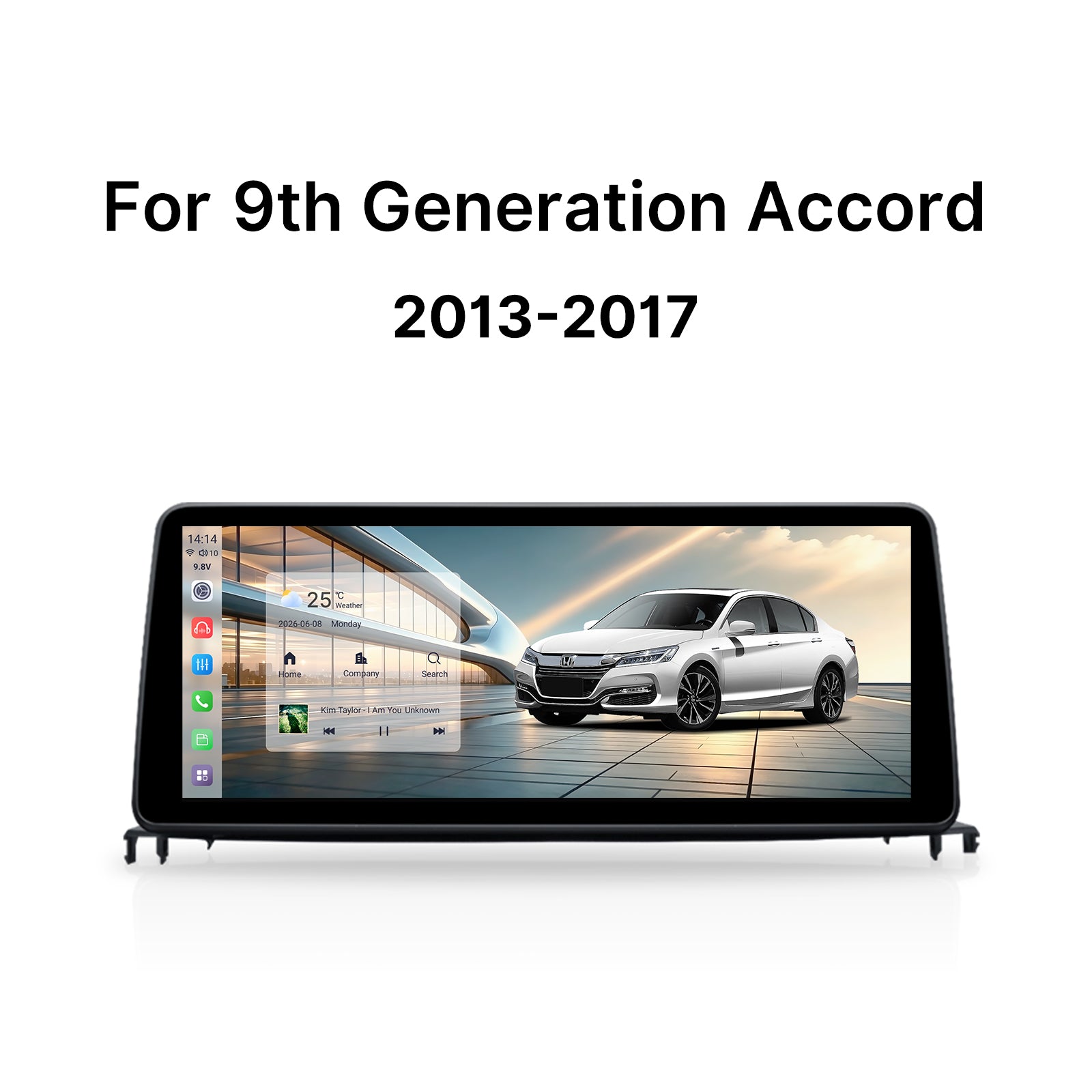 Youducar 12.3-inch Android Head Unit for 9th Gen Honda Accord 2013-2017, Wireless Apple CarPlay, Android Auto
