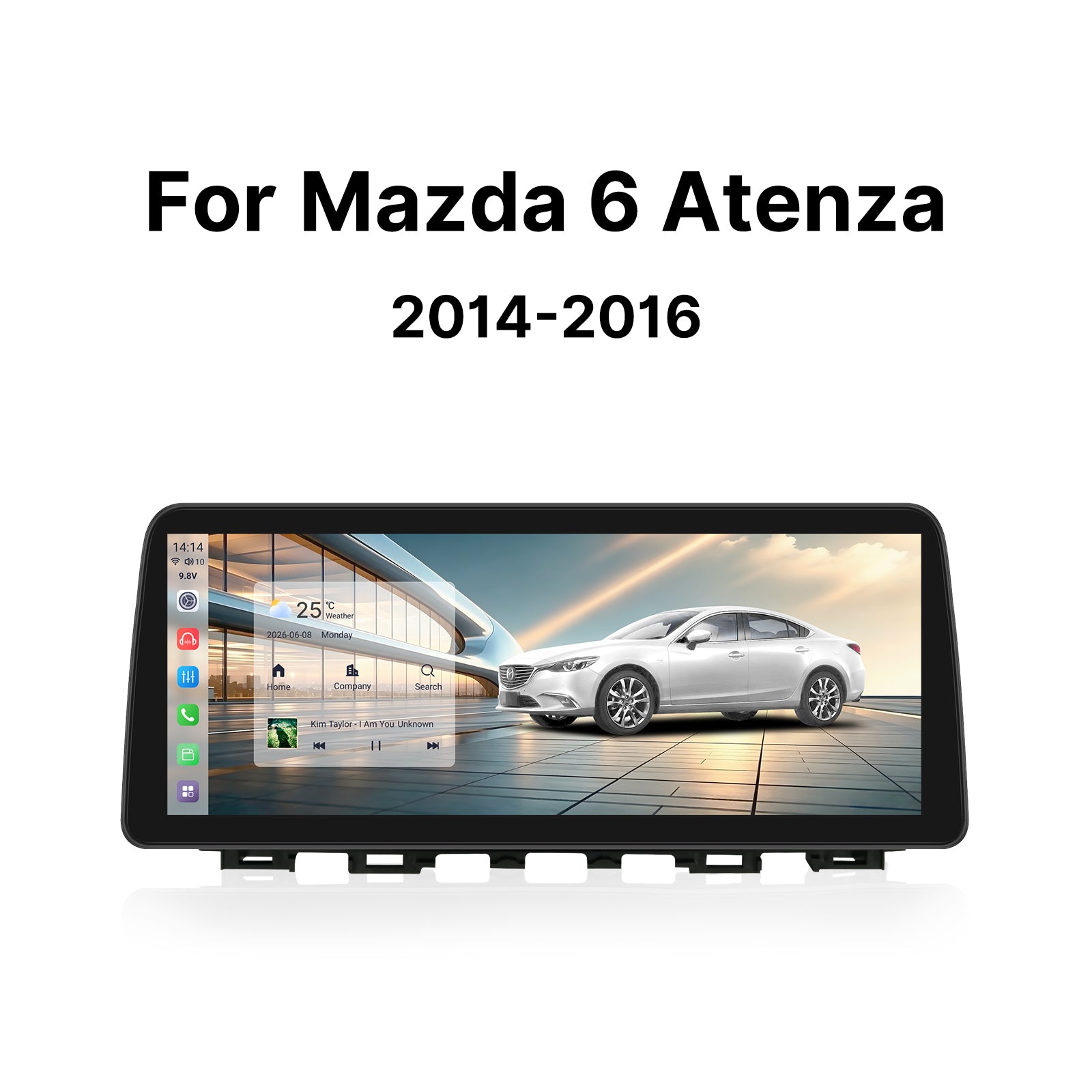 Youducar 12.3-Inch Android Head Unit for Mazda 6 (Atenza) 2014-2016 | Large Touchscreen with Wireless CarPlay & Android Auto