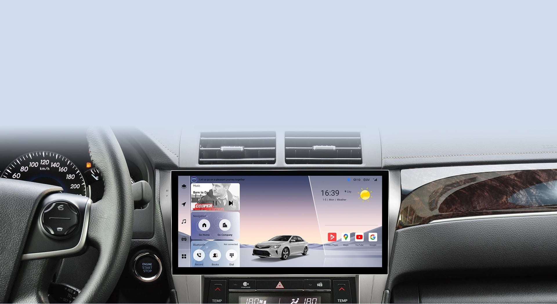 Youducar Android head unit installed in Honda CR-V 2024-2026 with OEM fit and wireless CarPlay
