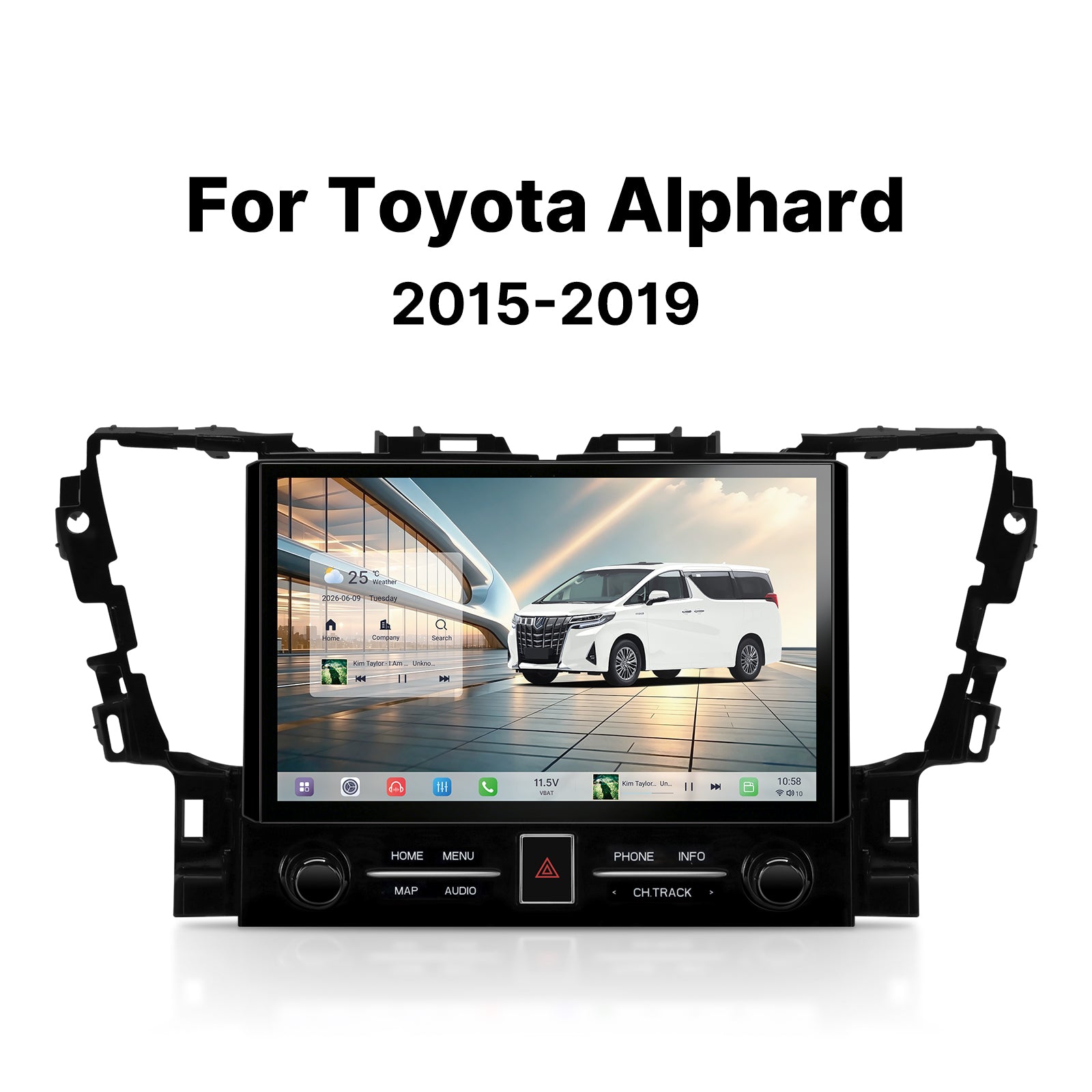 Youducar Head Unit for Toyota Alphard 2015-2019 | Large Touchscreen with Apple CarPlay