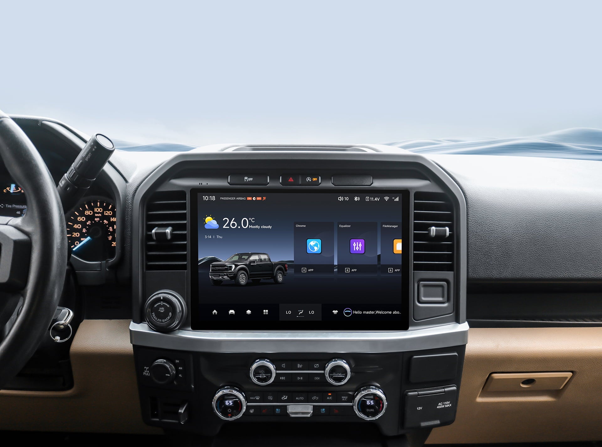 Youducar Android head unit installed in Honda CR-V 2024-2026 with OEM fit and wireless CarPlay