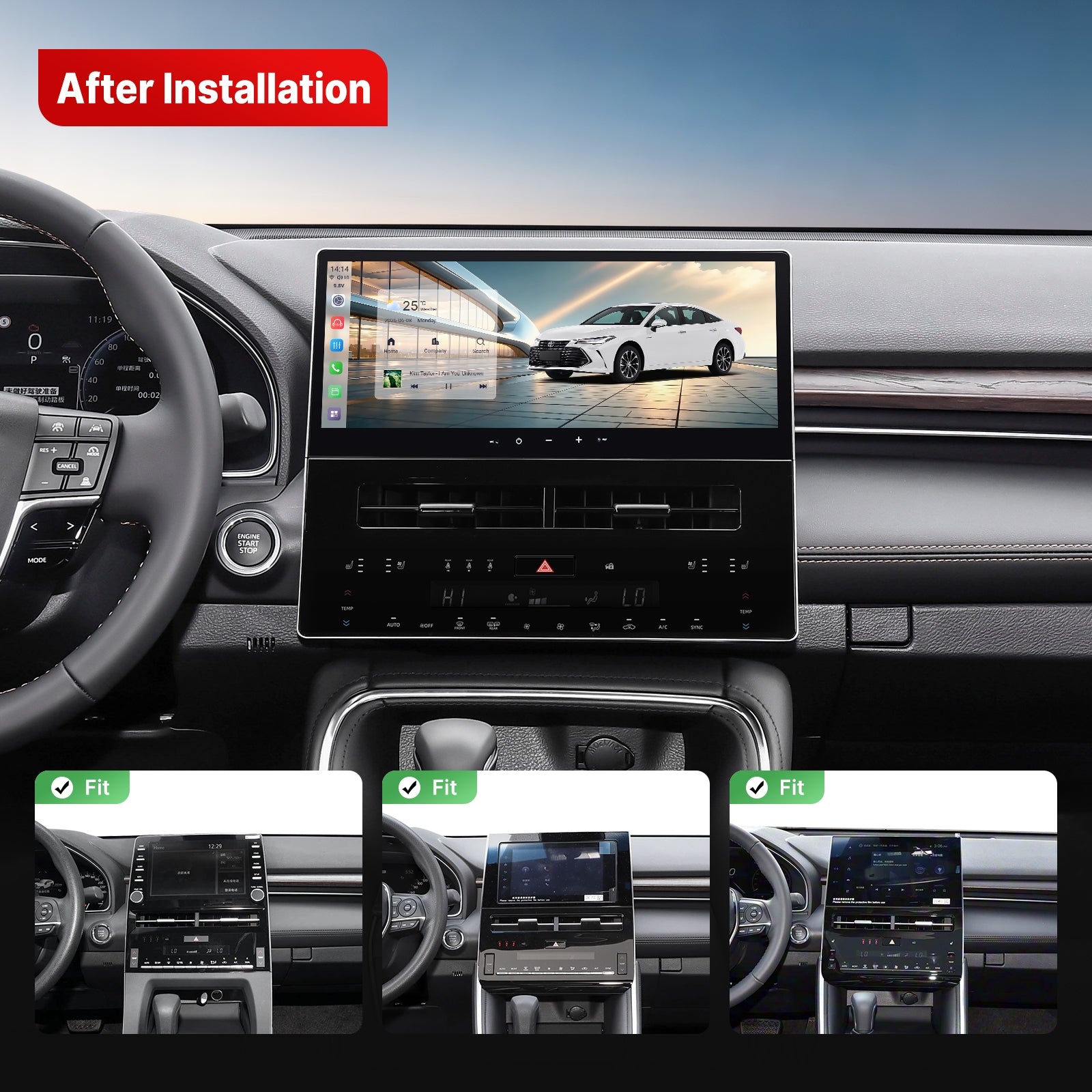 Youducar Android Head Unit for Toyota Avalon 2019-2023 | Large Touchscreen Display
