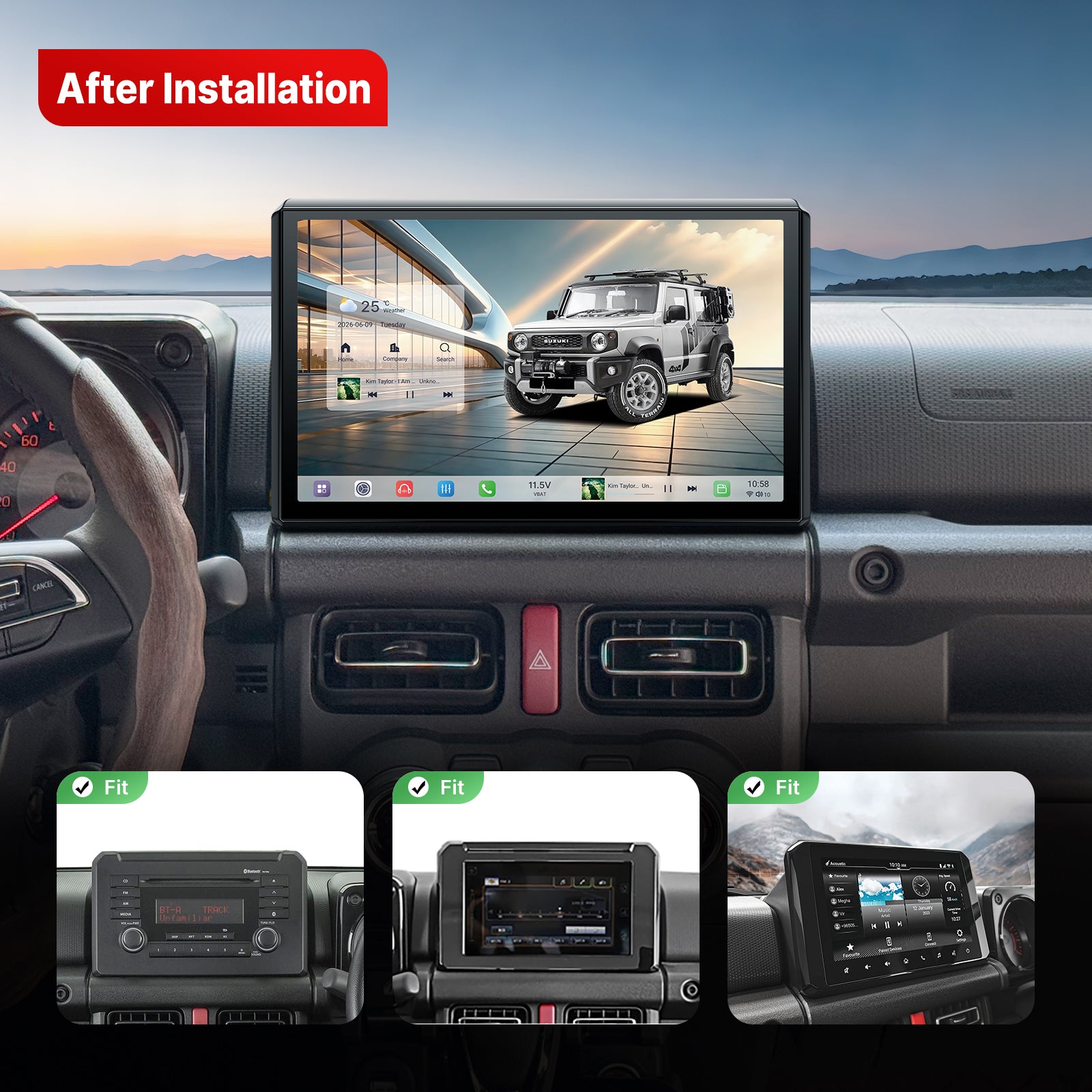 Youducar Android Head Unit for Suzuki Jimny 2019-2026 | 11.5-inch Touchscreen with CarPlay