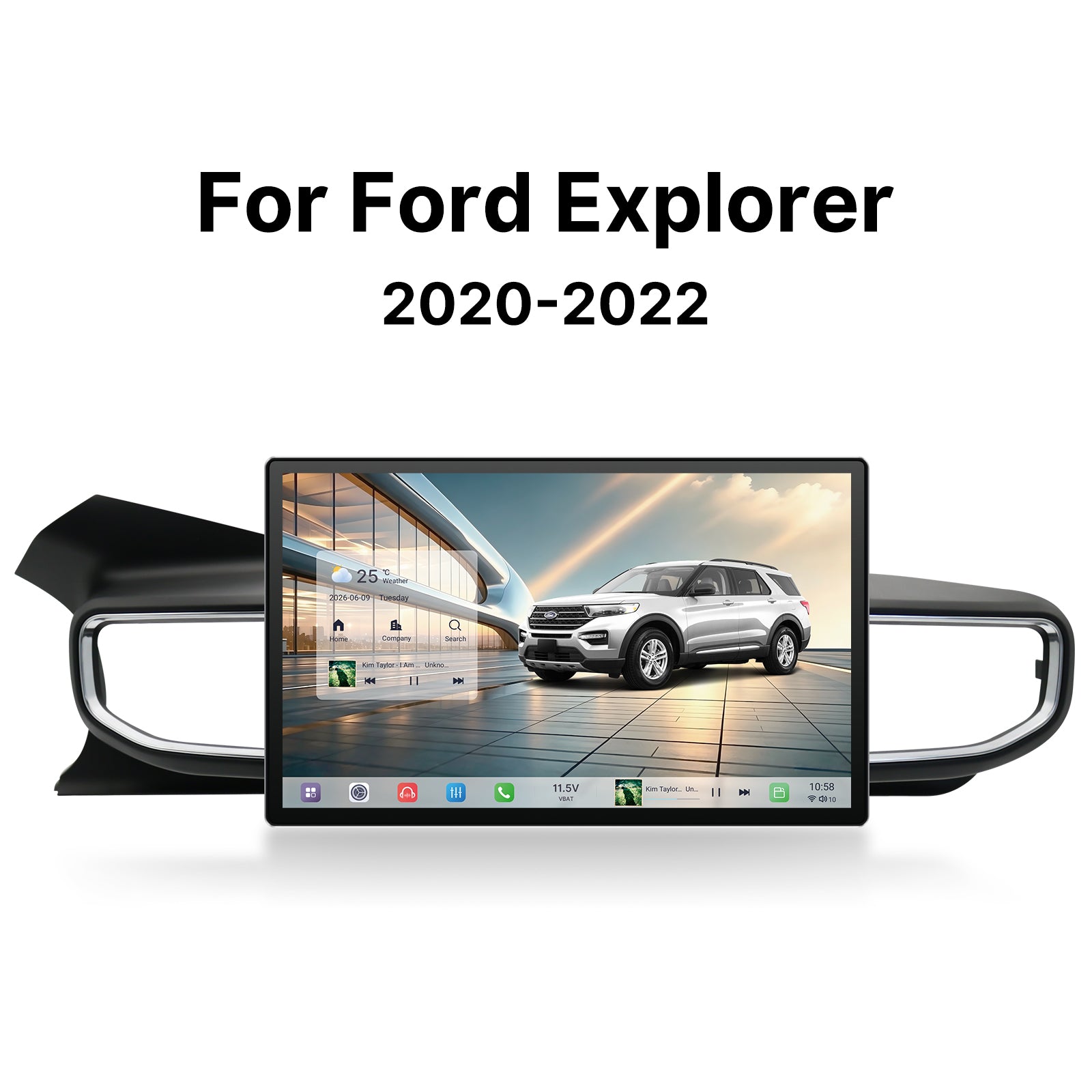 Youducar 13.1 Inch Android Car Radio for Ford Explorer 2020-2022, HD Touch Screen GPS Navigation Multimedia Player