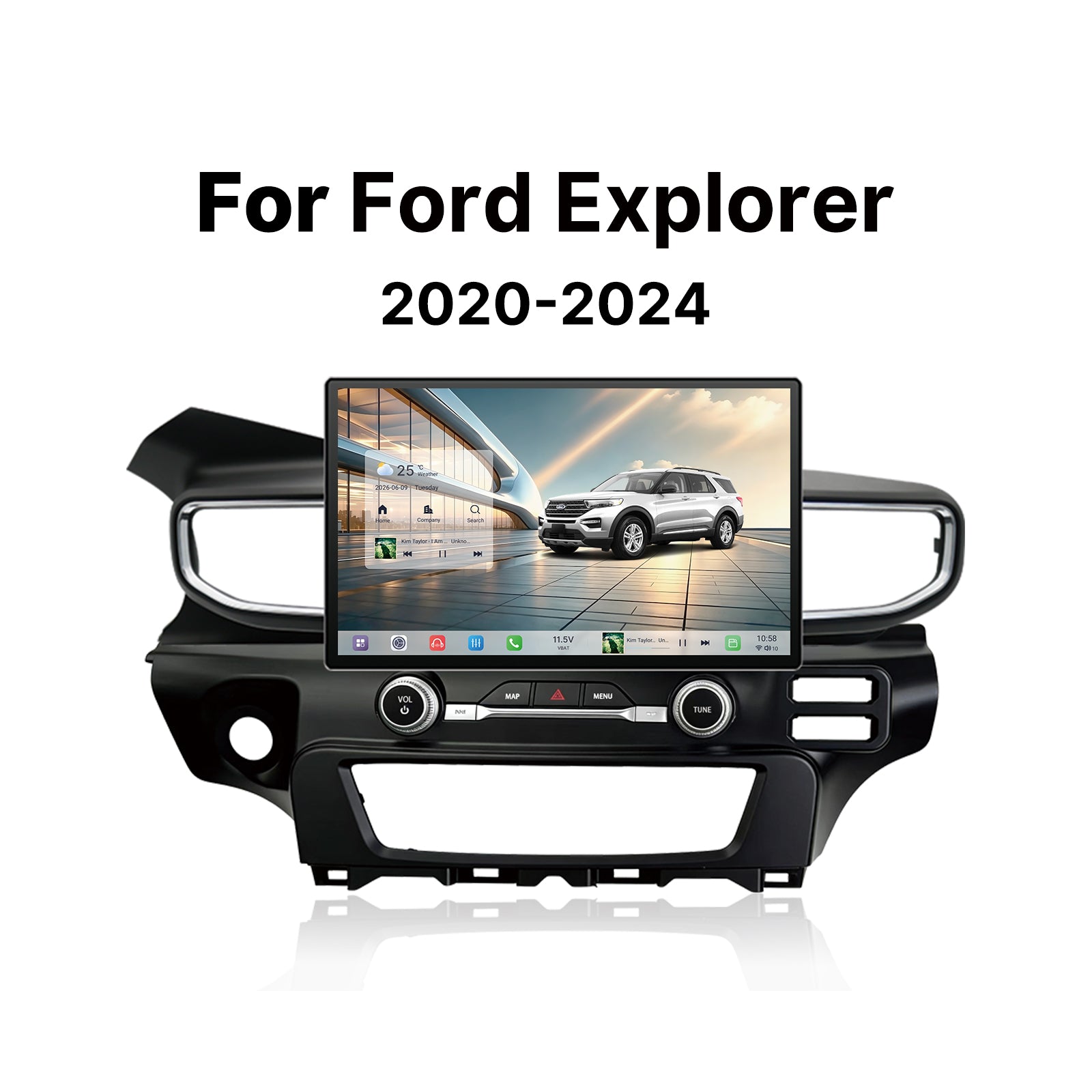 Youducar 13.1 Inch Android Car Radio for Ford Explorer 2020-2022, HD Touch Screen GPS Navigation Multimedia Player