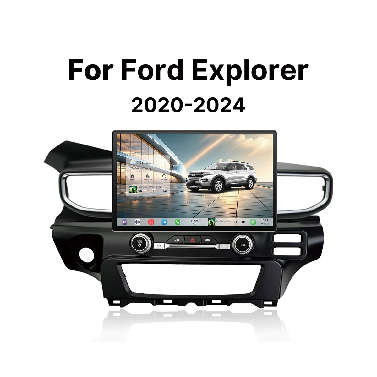 Youducar 13.1 Inch Android Car Radio for Ford Explorer 2020-2022, HD Touch Screen GPS Navigation Multimedia Player