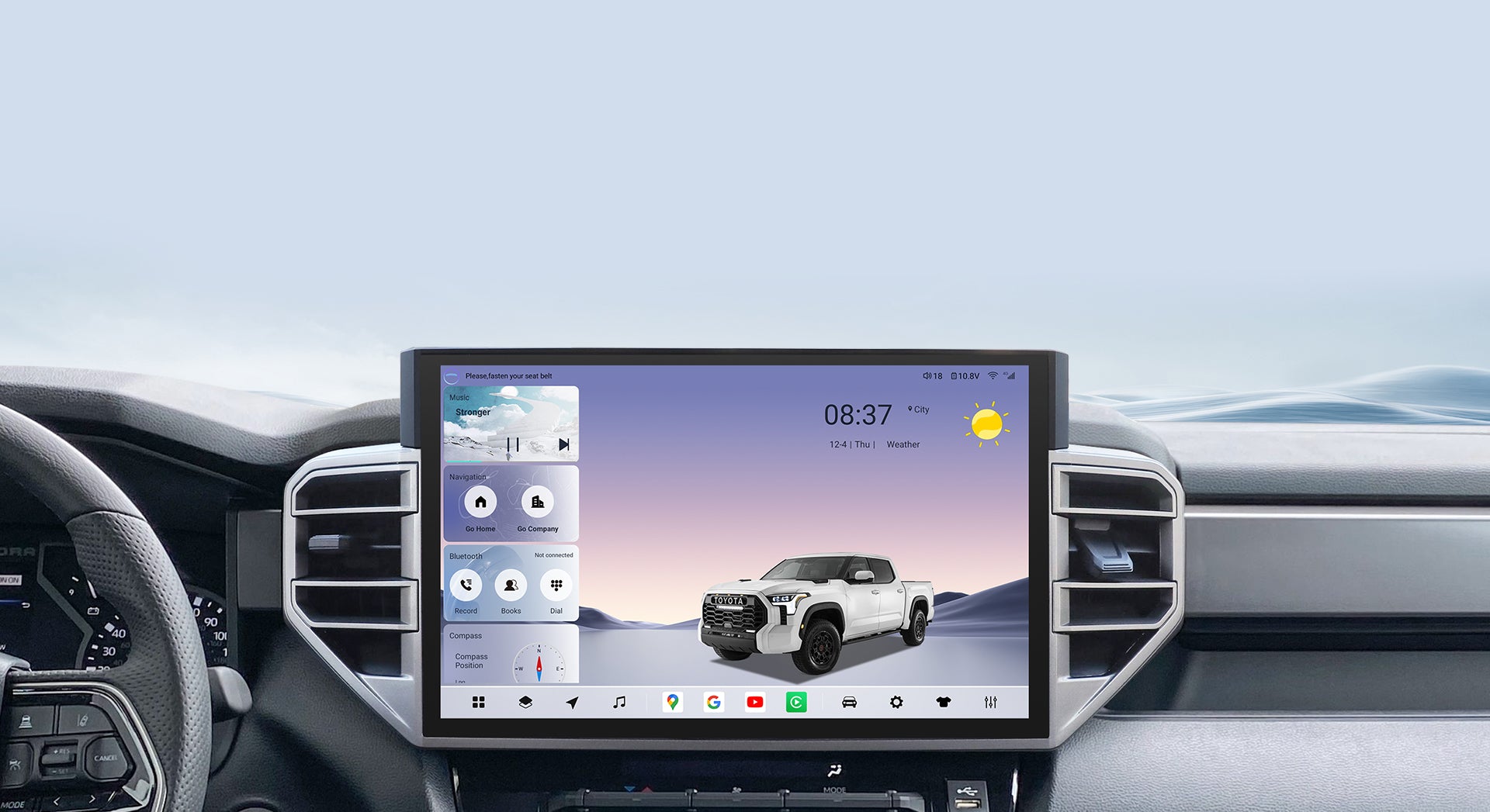 Youducar Android head unit installed in Honda CR-V 2024-2026 with OEM fit and wireless CarPlay