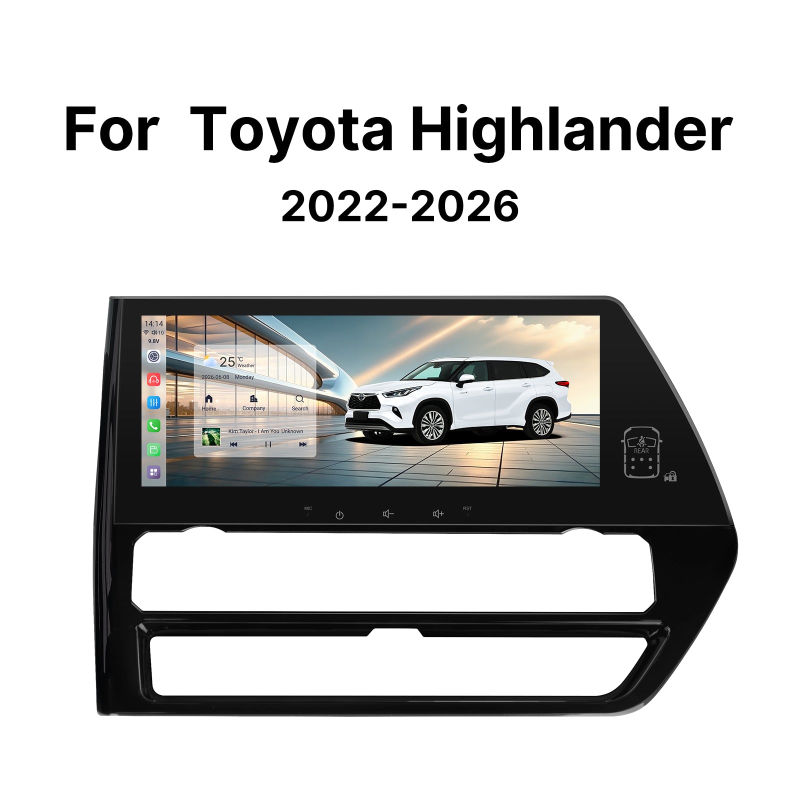 12.3" Smart Car Screen | Toyota Highlander 2022-2026