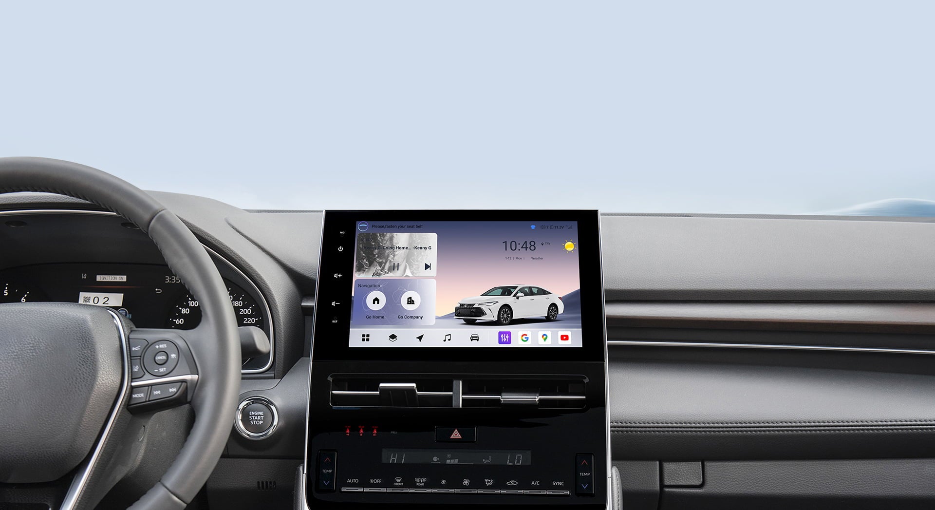 Youducar Android head unit installed in Honda CR-V 2024-2026 with OEM fit and wireless CarPlay