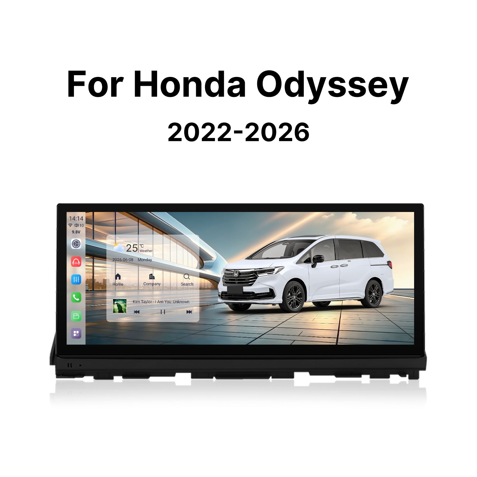 Youducar 12.3-Inch Android Head Unit for Honda Odyssey 2022-2026 | Large Touchscreen with Wireless CarPlay & Android Auto