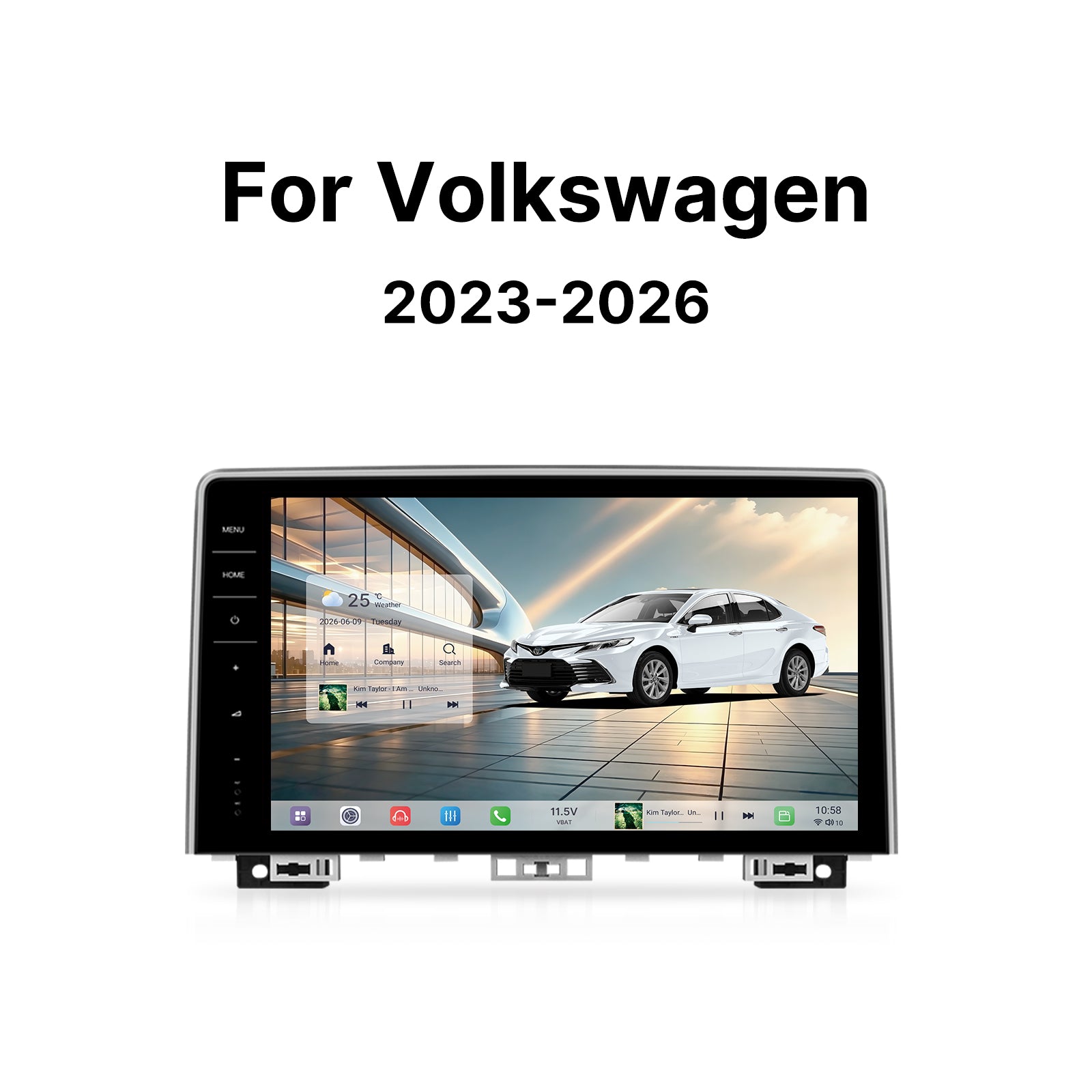 Youducar 12.8-Inch Android Head Unit for Volkswagen 2023-2026 Models | Large Touchscreen with Wireless CarPlay & Android Auto