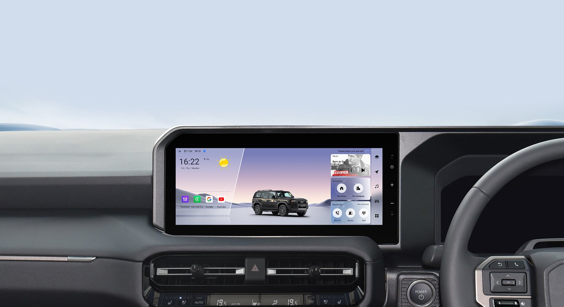 Youducar Android head unit installed in Honda CR-V 2024-2026 with OEM fit and wireless CarPlay