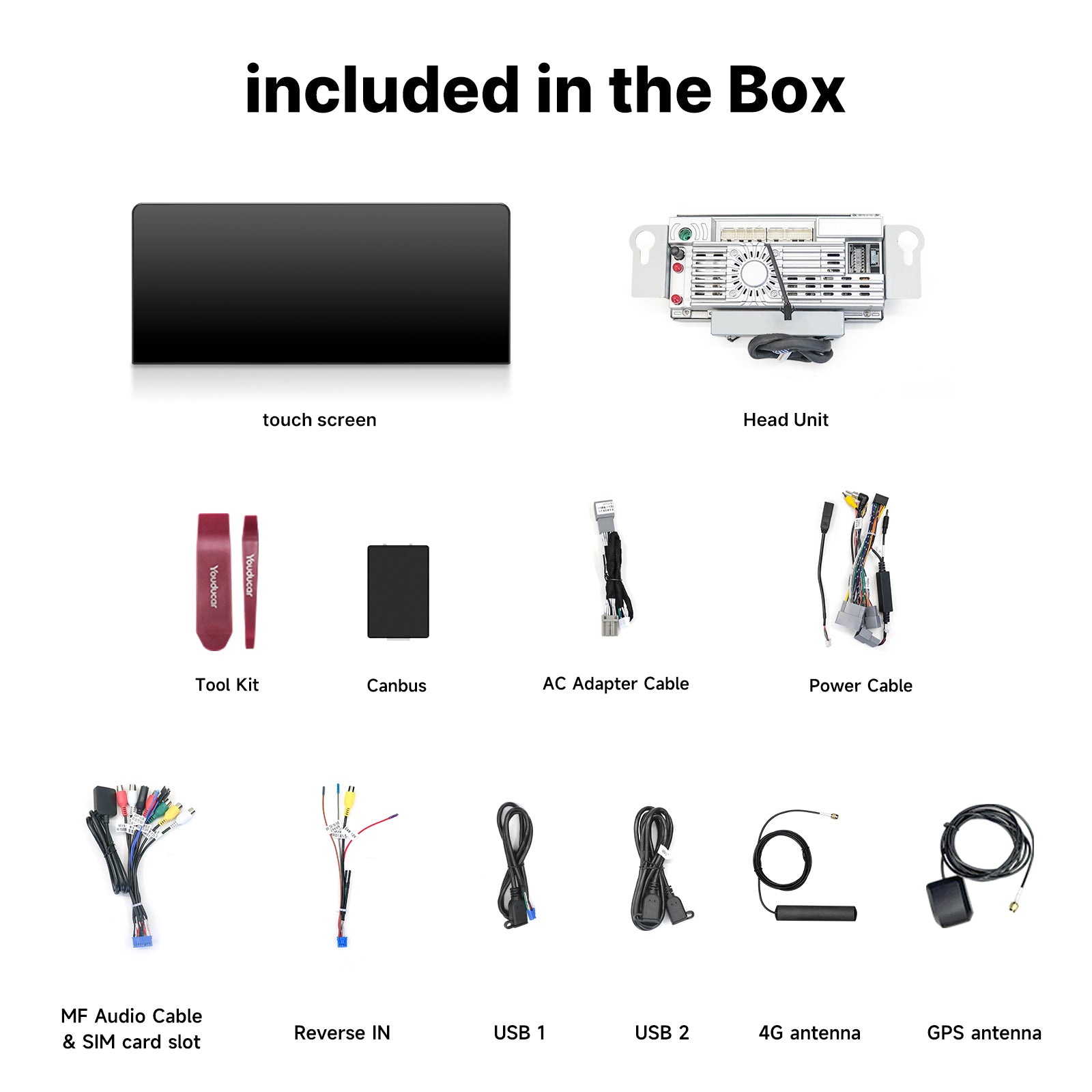 Youducar 12.3-inch Android Head Unit for 10th Gen Honda Accord 2018-2022, Wireless Apple CarPlay, Android Auto