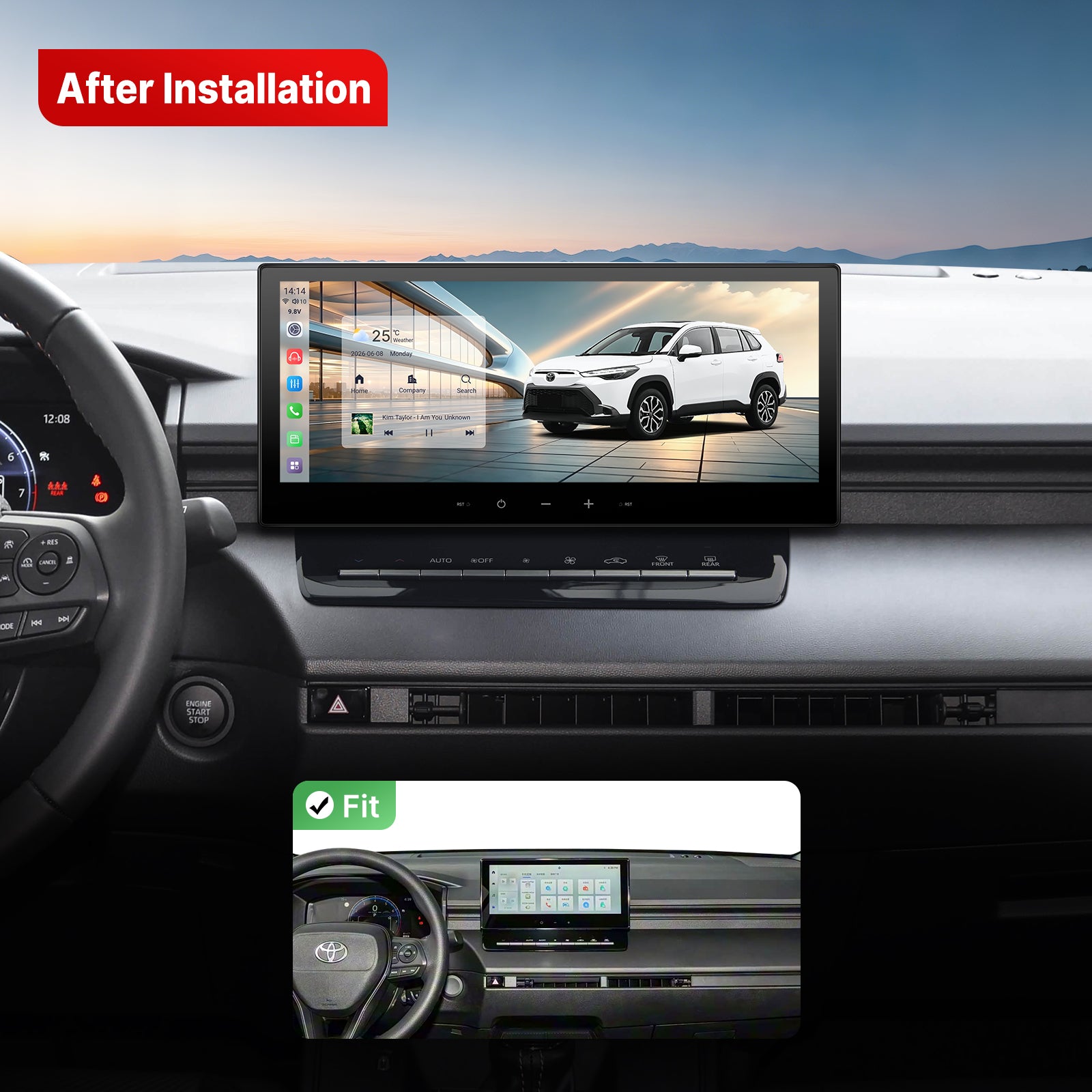 Youducar for Toyota Frontlander 2026 | 12.3-inch OEM Android Head Unit with Wireless CarPlay