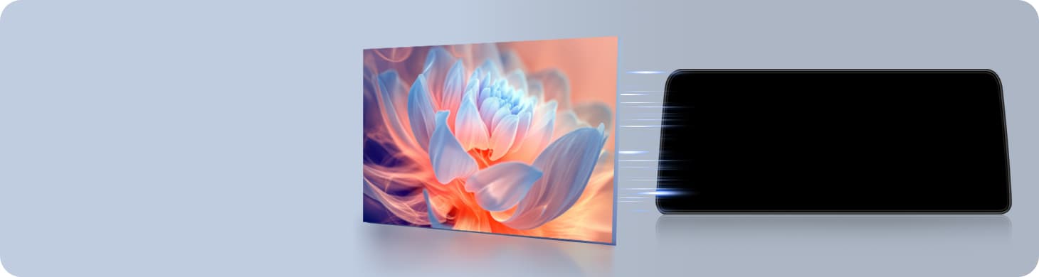 Demonstration of Optical Bonding screen technology used in Youducar head units. Shows a vivid lotus flower image on the left, and the device on the right with a screen that appears almost completely dark when off, featuring no air gap to prevent dust ingress and reduce glare.