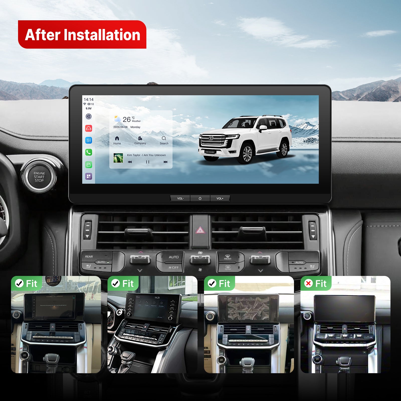 Youducar Android Head Unit for Land Cruiser LC300 GR Sport 2022-2026 | Wireless CarPlay