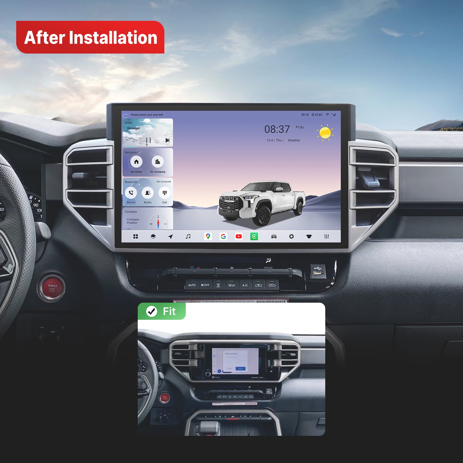 Youducar 14.6-Inch Android Head Unit for Toyota Tundra 2020-2024 | Giant Touchscreen Command Center with Wireless CarPlay & Android Auto