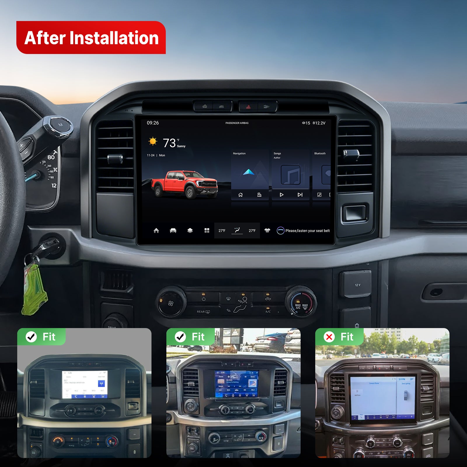 Youducar 13.1" Android Flagship Display for Ford F-150 & Raptor 2021-2025 | Next-Gen Infotainment Upgrade | Wireless CarPlay & Android Auto