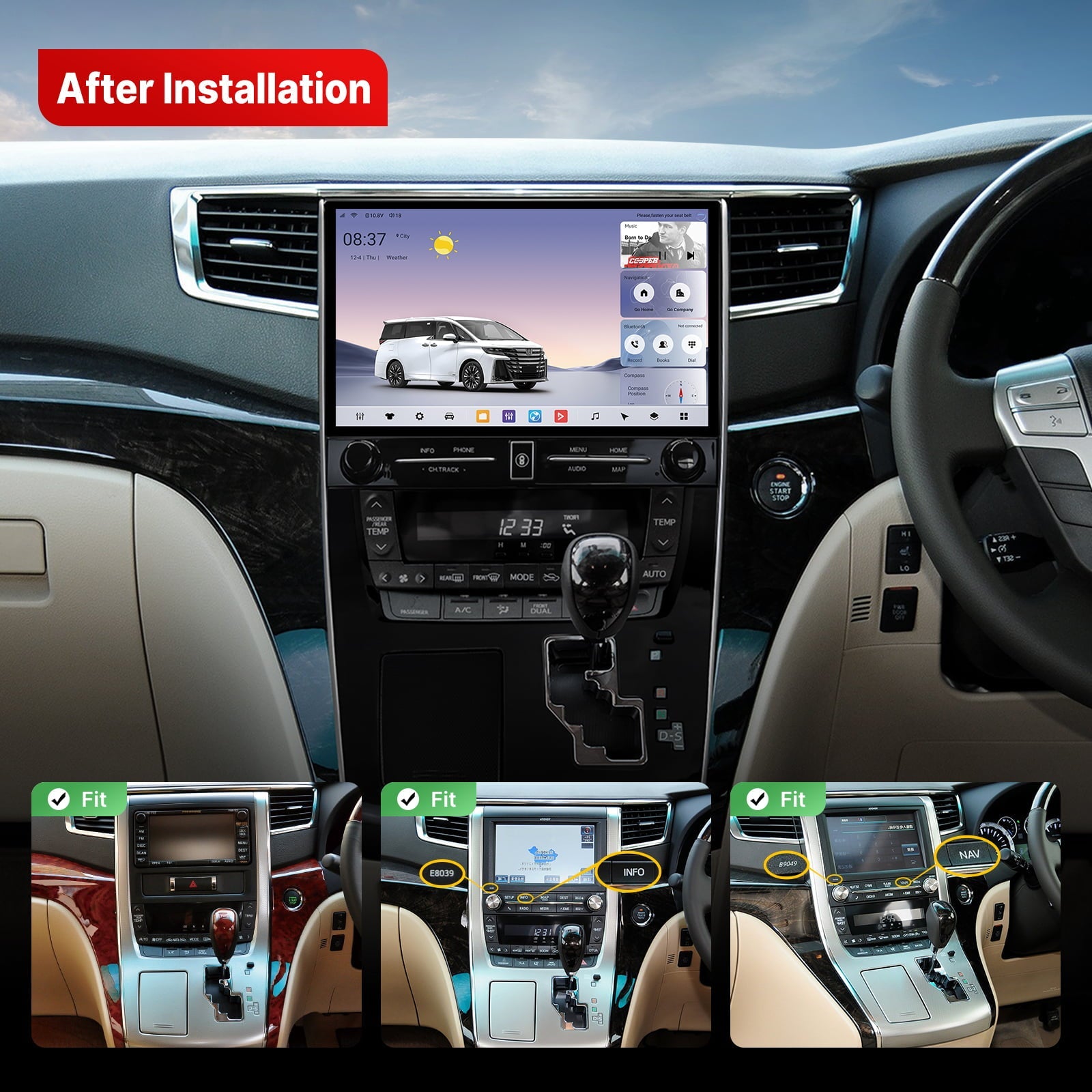 Youducar | Complete 11.5-Inch Android Head Unit Kit for RHD 20-Series to 30-Series Toyota Alphard/Vellfire Conversion (2011-2014) Toyota