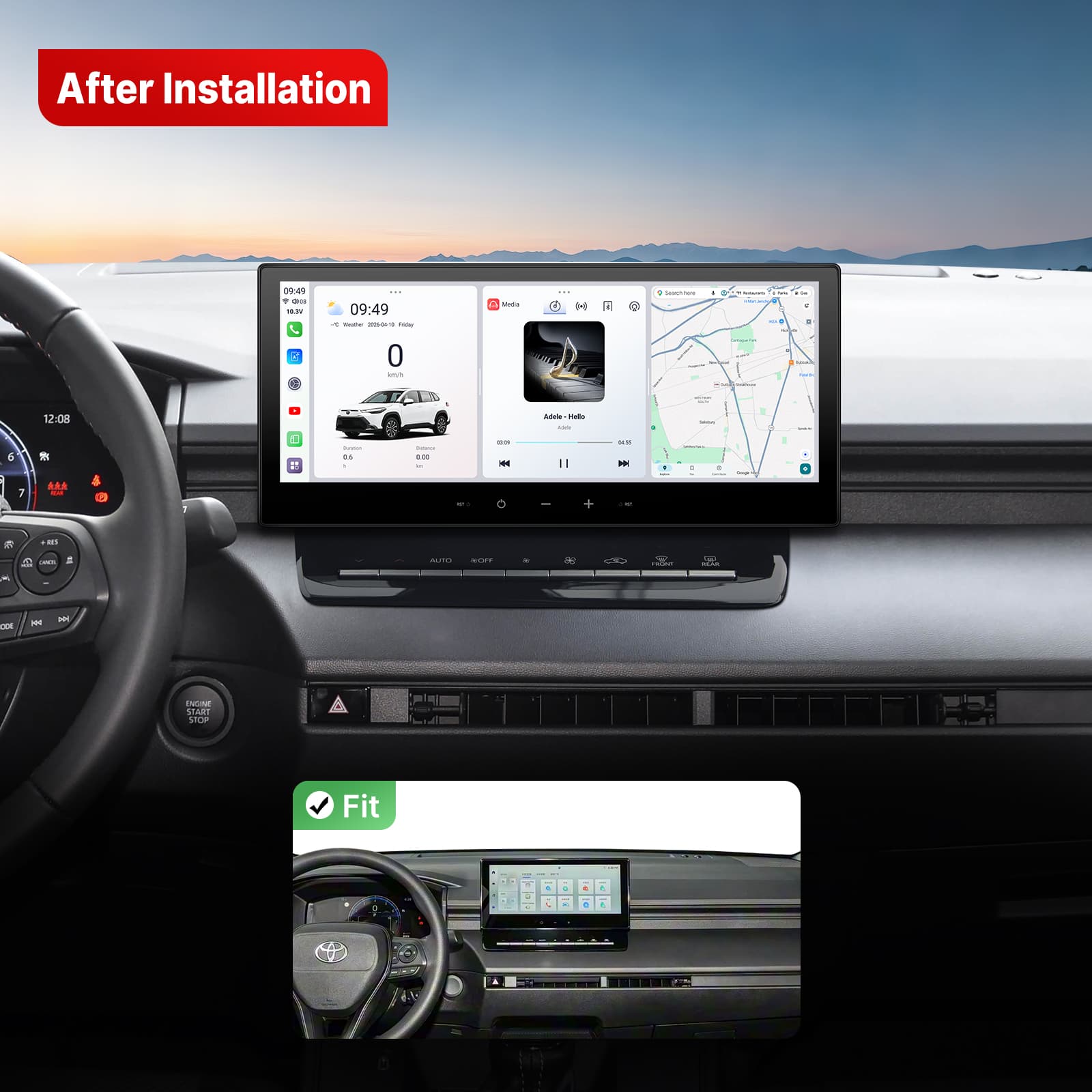 Youducar for Toyota Frontlander 2026 | 12.3-inch OEM Android Head Unit with Wireless CarPlay