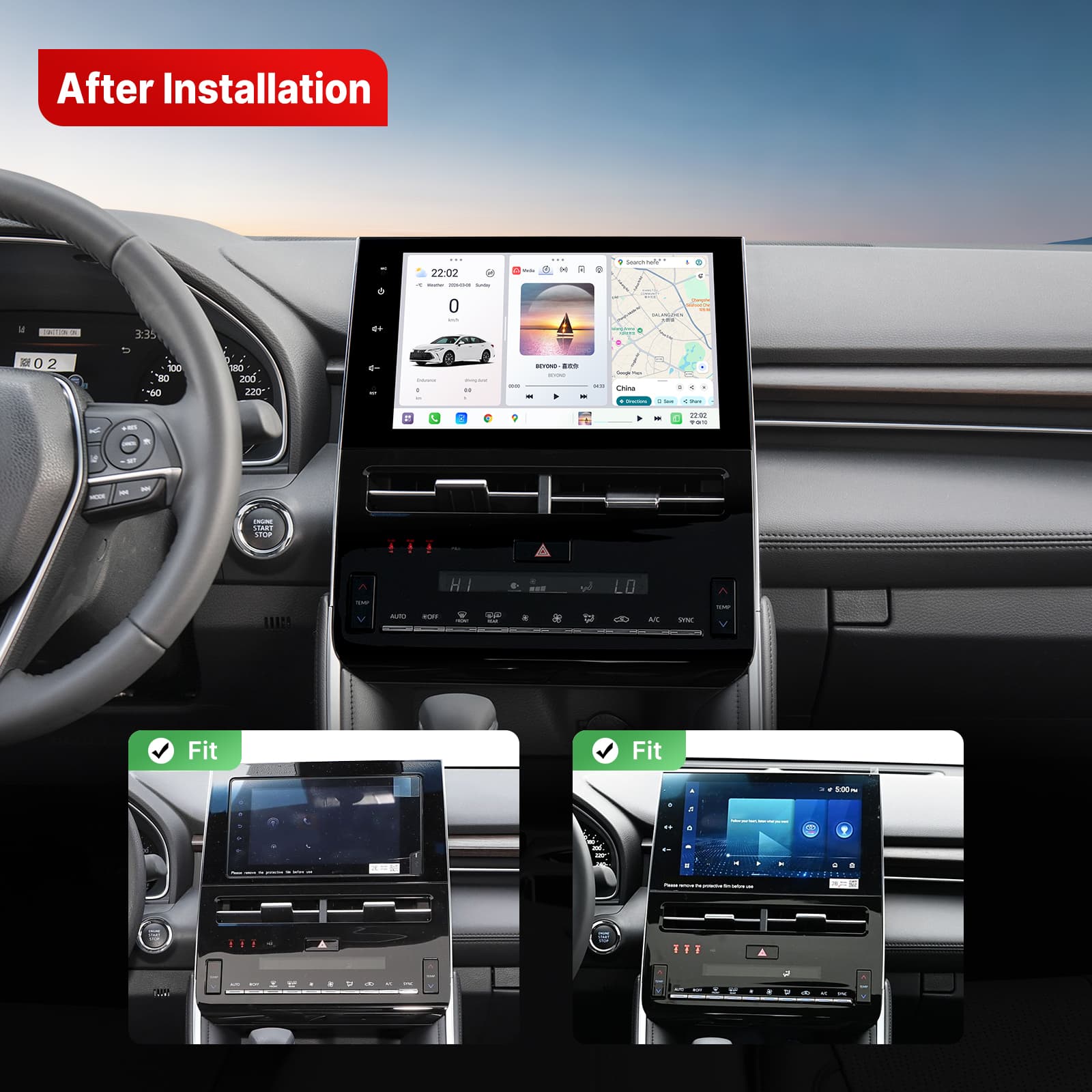 Youducar 10.2-Inch Android Head Unit for Toyota Avalon 2022 2023 | Premium Touchscreen with Wireless CarPlay & Android Auto