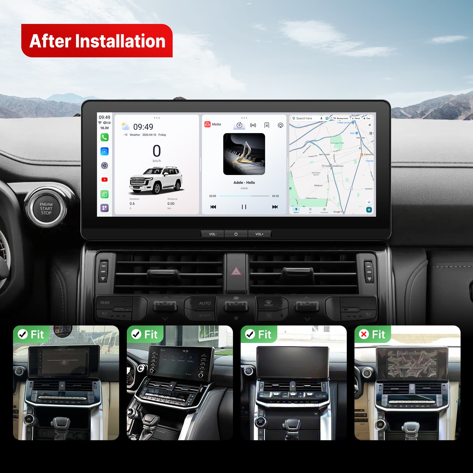 Youducar Android Head Unit for Land Cruiser LC300 GR Sport 2022-2025 | Wireless CarPlay