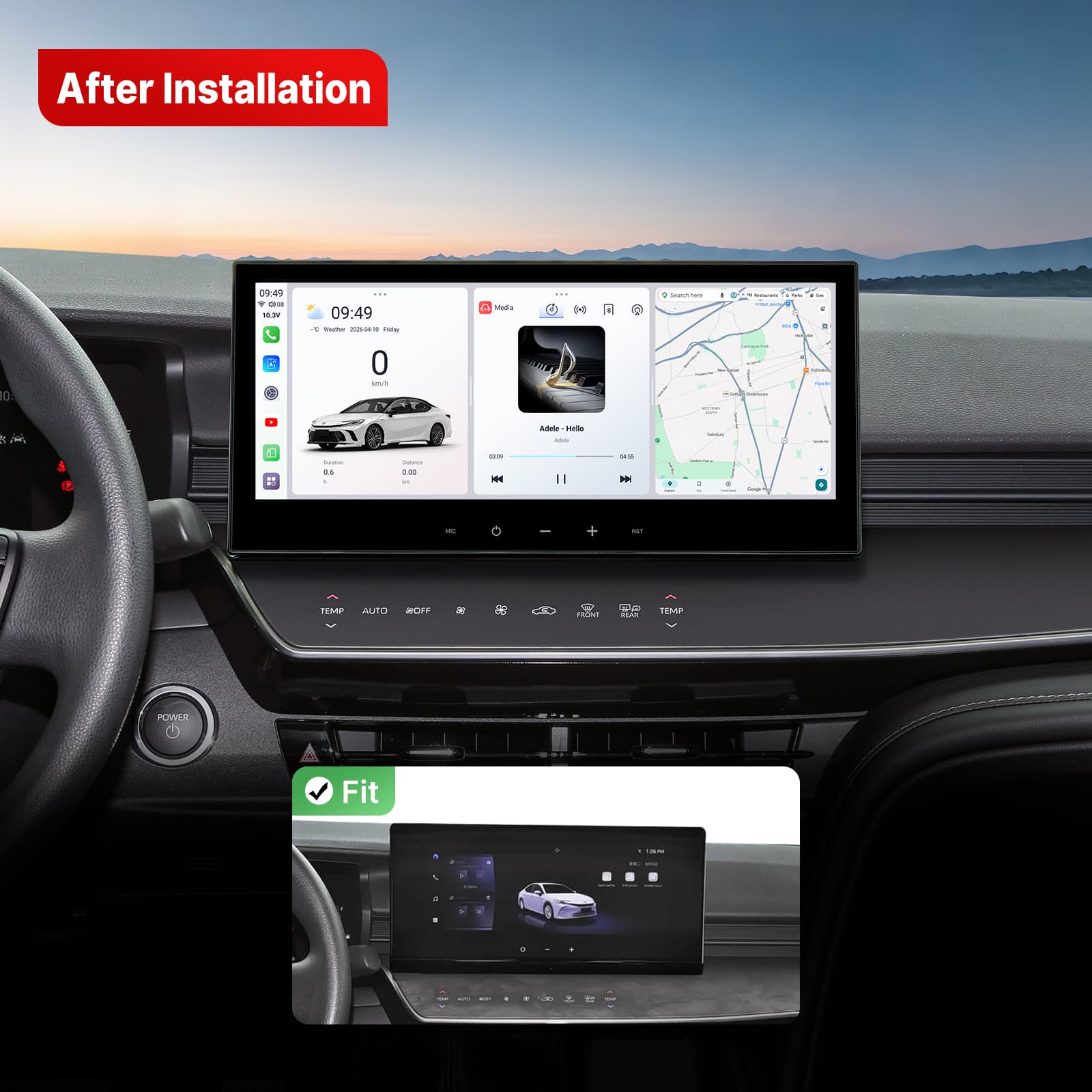 Youducar for Toyota Camry 2024-2026 | 12.3-inch OEM Android Head Unit with Wireless CarPlay