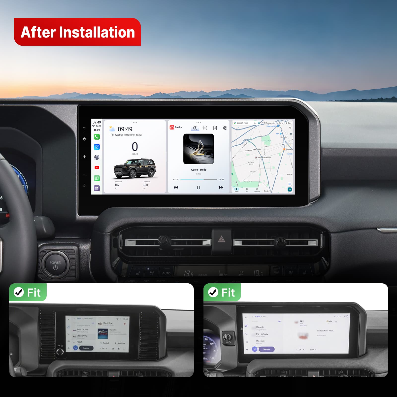 Youducar Android Head Unit for Toyota Land Cruiser Prado 2022-2026| Wireless CarPlay & Android Auto