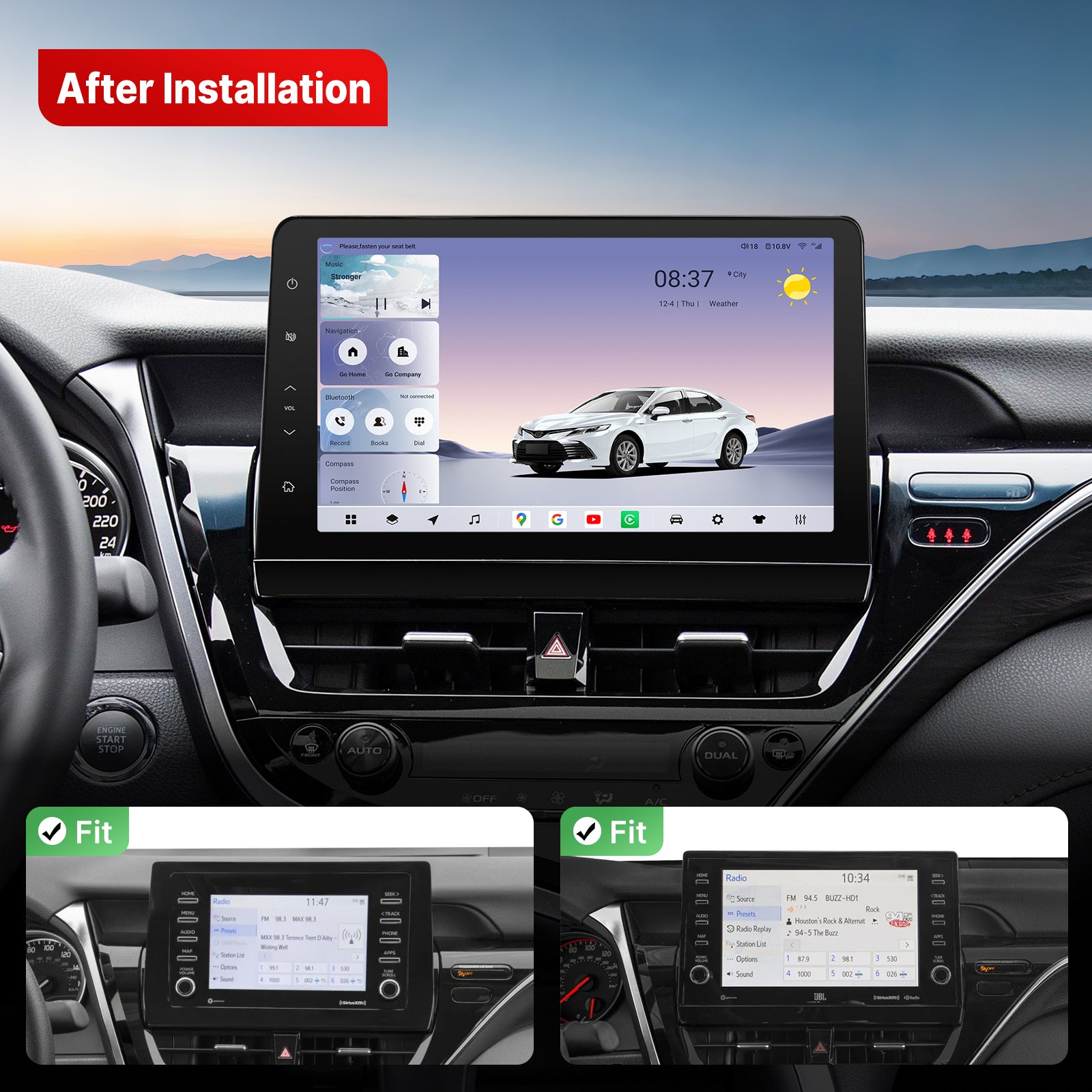 Youducar 11.5-Inch Android Head Unit for Toyota Camry 2021-2023 | Large Touchscreen Upgrade with Wireless CarPlay & Android Auto