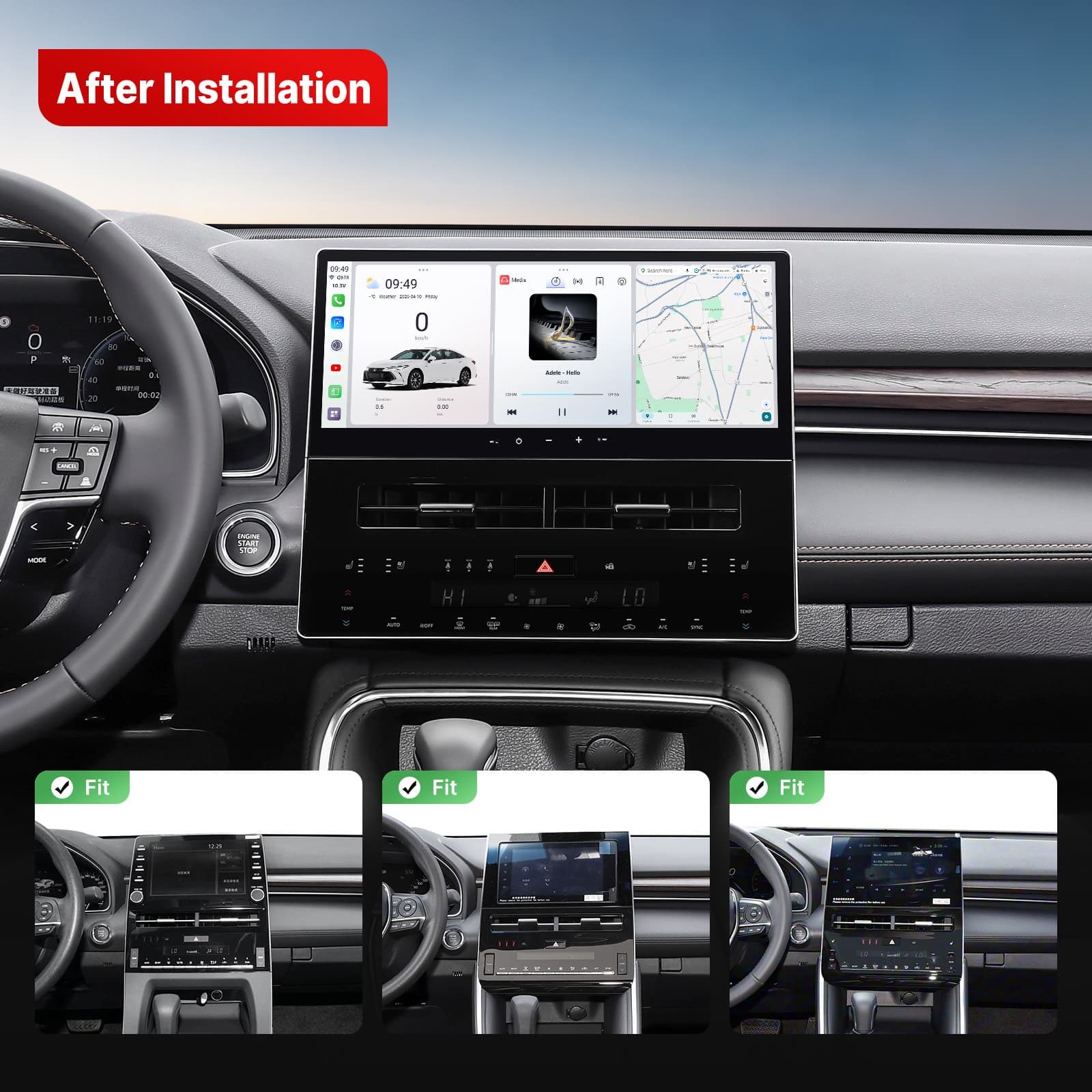 Youducar Android Head Unit for Toyota Avalon 2019-2023 | Large Touchscreen Display