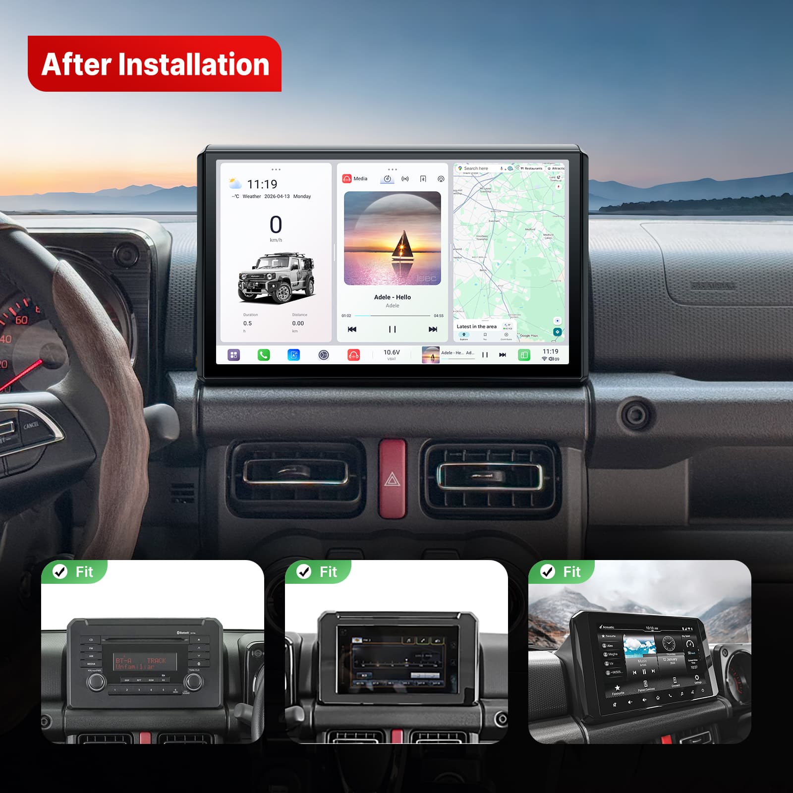 Youducar Android Head Unit for Suzuki Jimny 2019-2026 | 11.5-inch Touchscreen with CarPlay