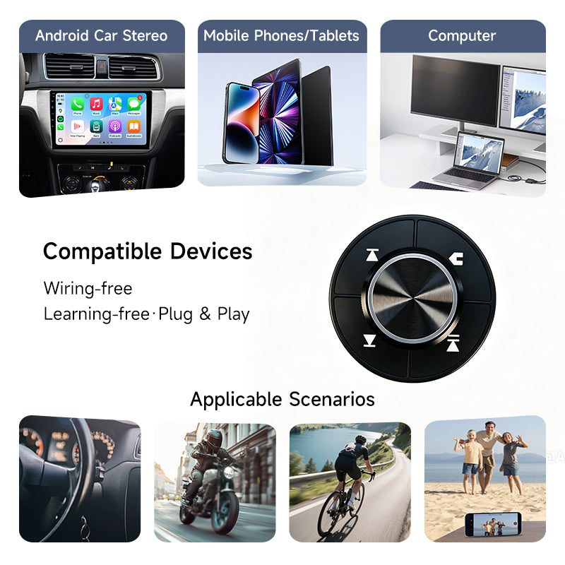 YD006 Universal Portable Bluetooth Steering Wheel Control ButtonsMulti Function Wireless Remote For Car Radio DVD Player Upgrade Product page