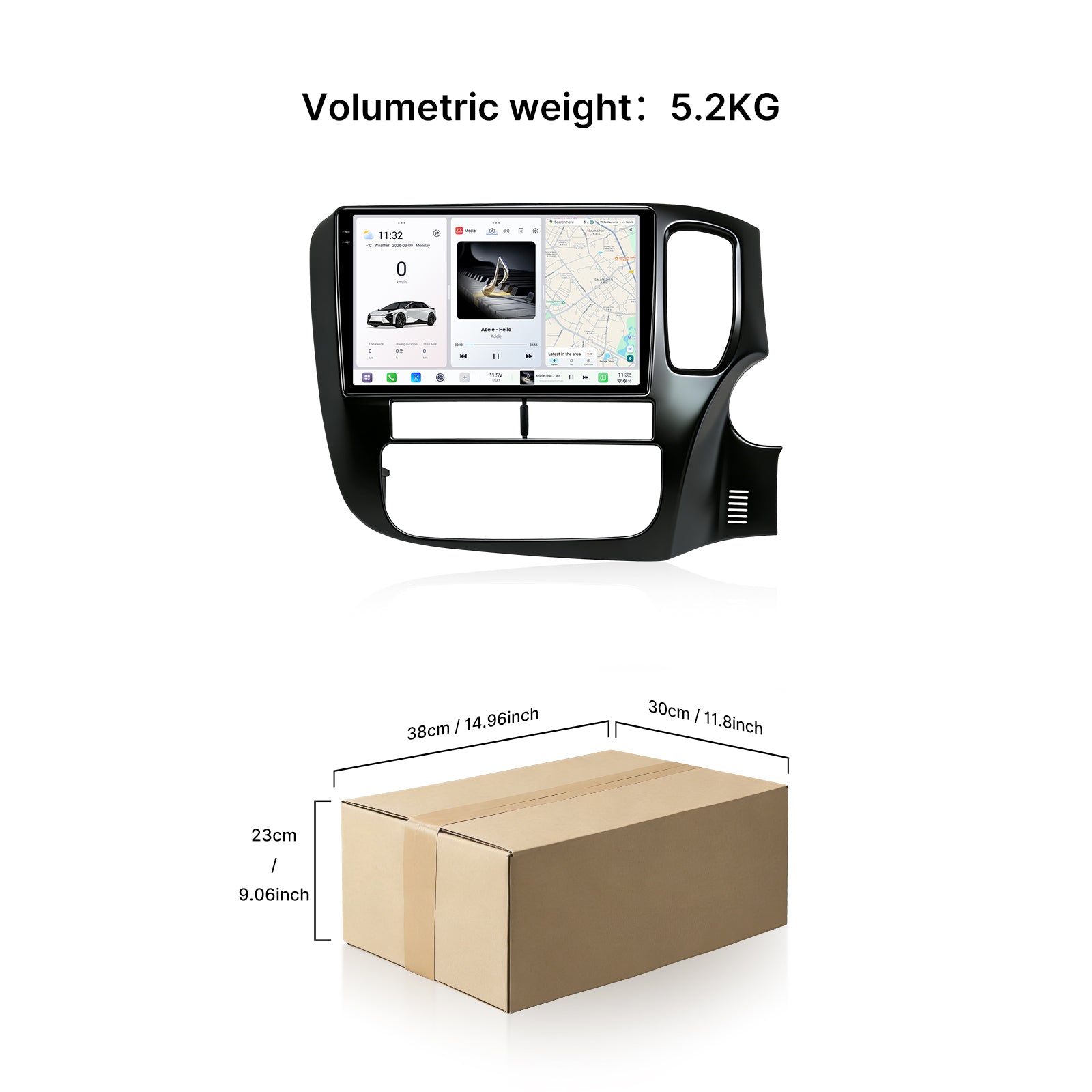 Youducar 9.5" Android Touch Screen for Mitsubishi Outlander 2016-2022 Right Hand Drive | Glossy Black Frame Head Unit
