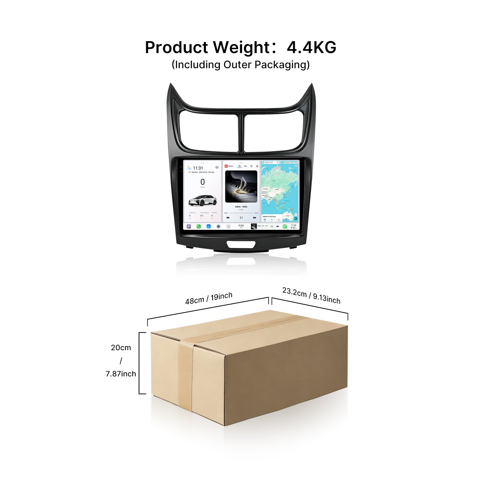 Youducar Chevrolet Sail 2009-2014 9.5" Touch Screen Dash Frame Kit